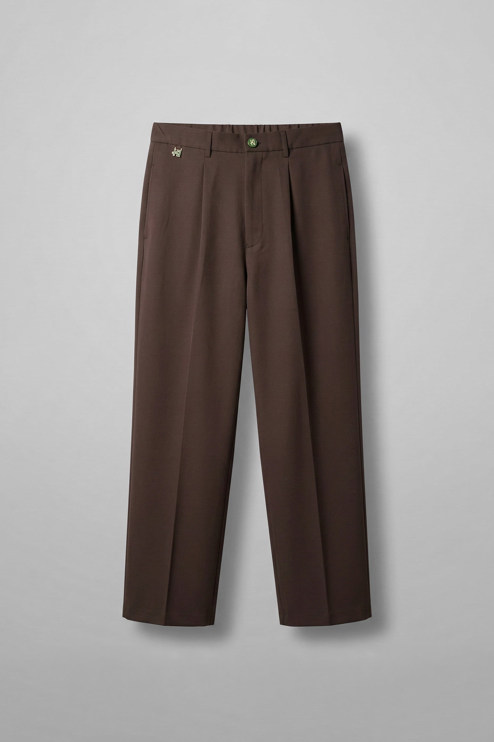 Erkek Relaxed Fit Pile Detaylı Premium Kumaş Pantolon Kahverengi