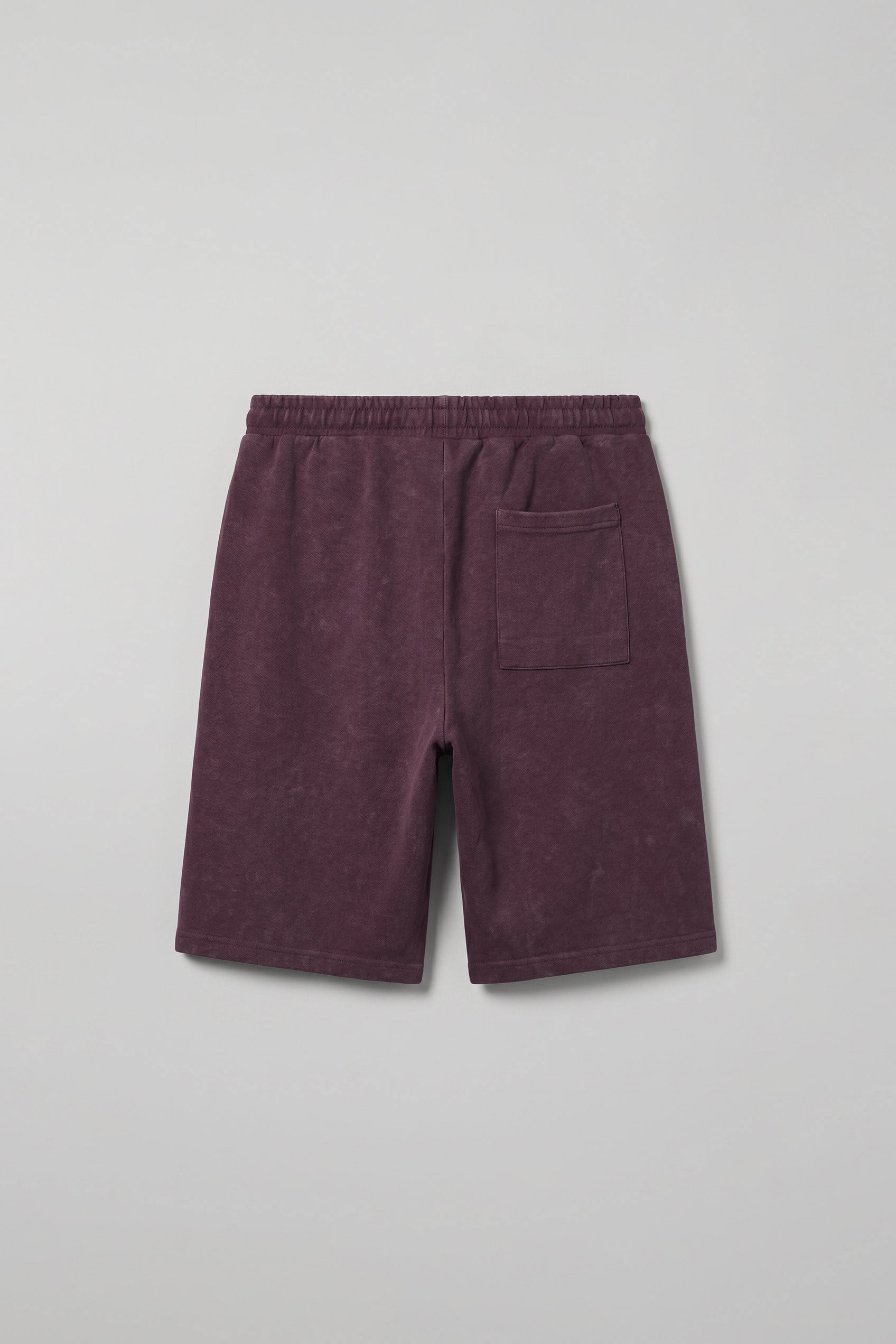 Erkek Relaxed Fit Vintage Yıkamalı Şort Bordo