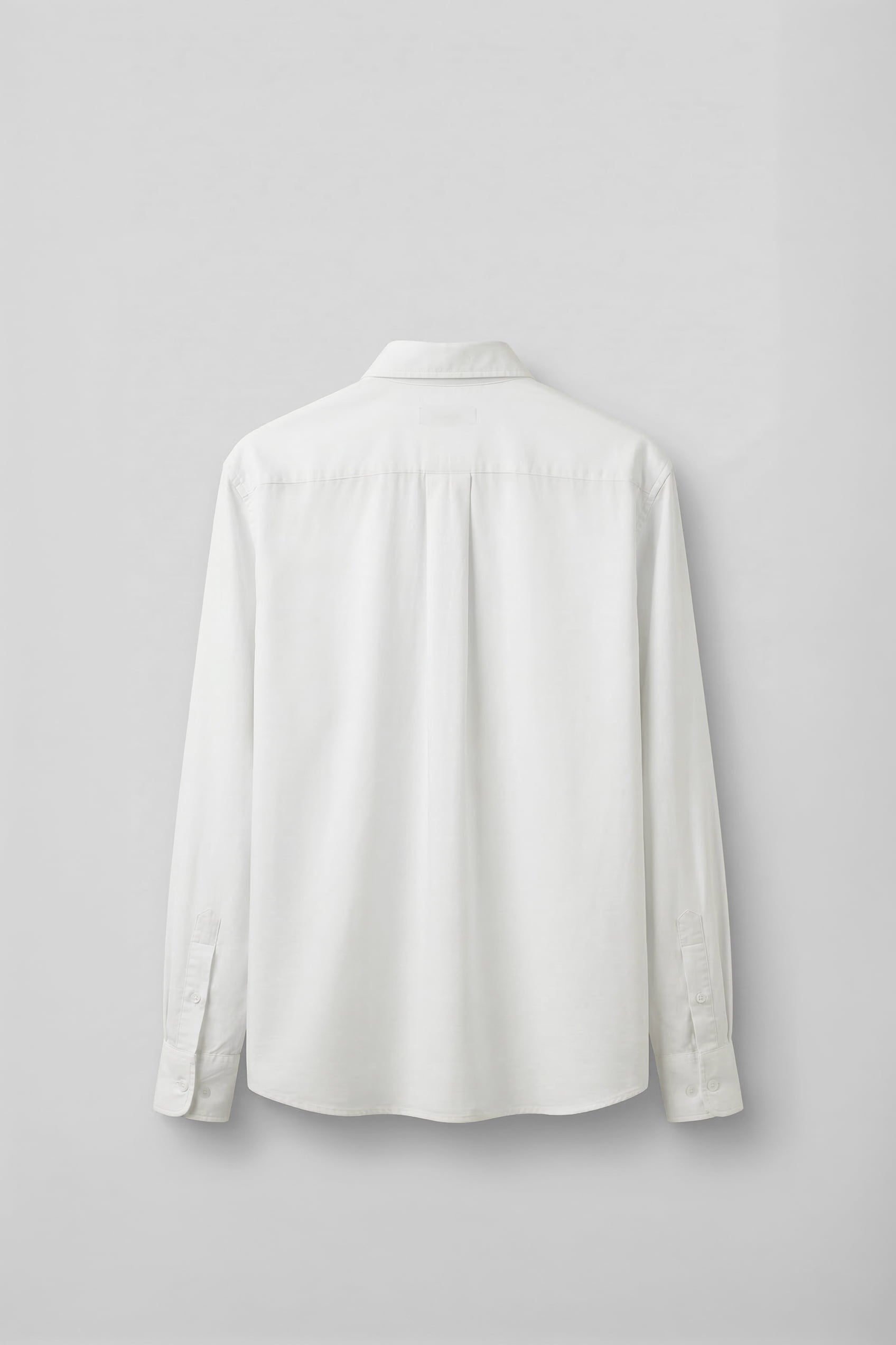 Erkek Relaxed Minimal Nakışlı Basic Tencel Gömlek Beyaz
