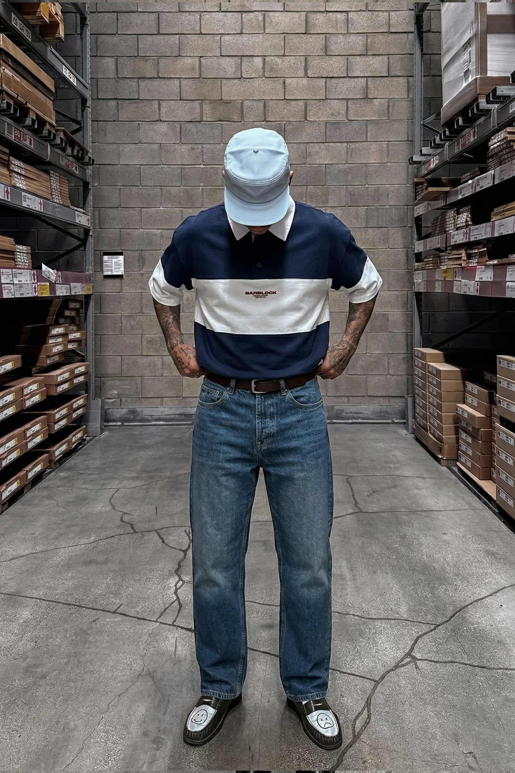 Erkek Relaxed Straight Fit Basic Jean Koyu Mavi