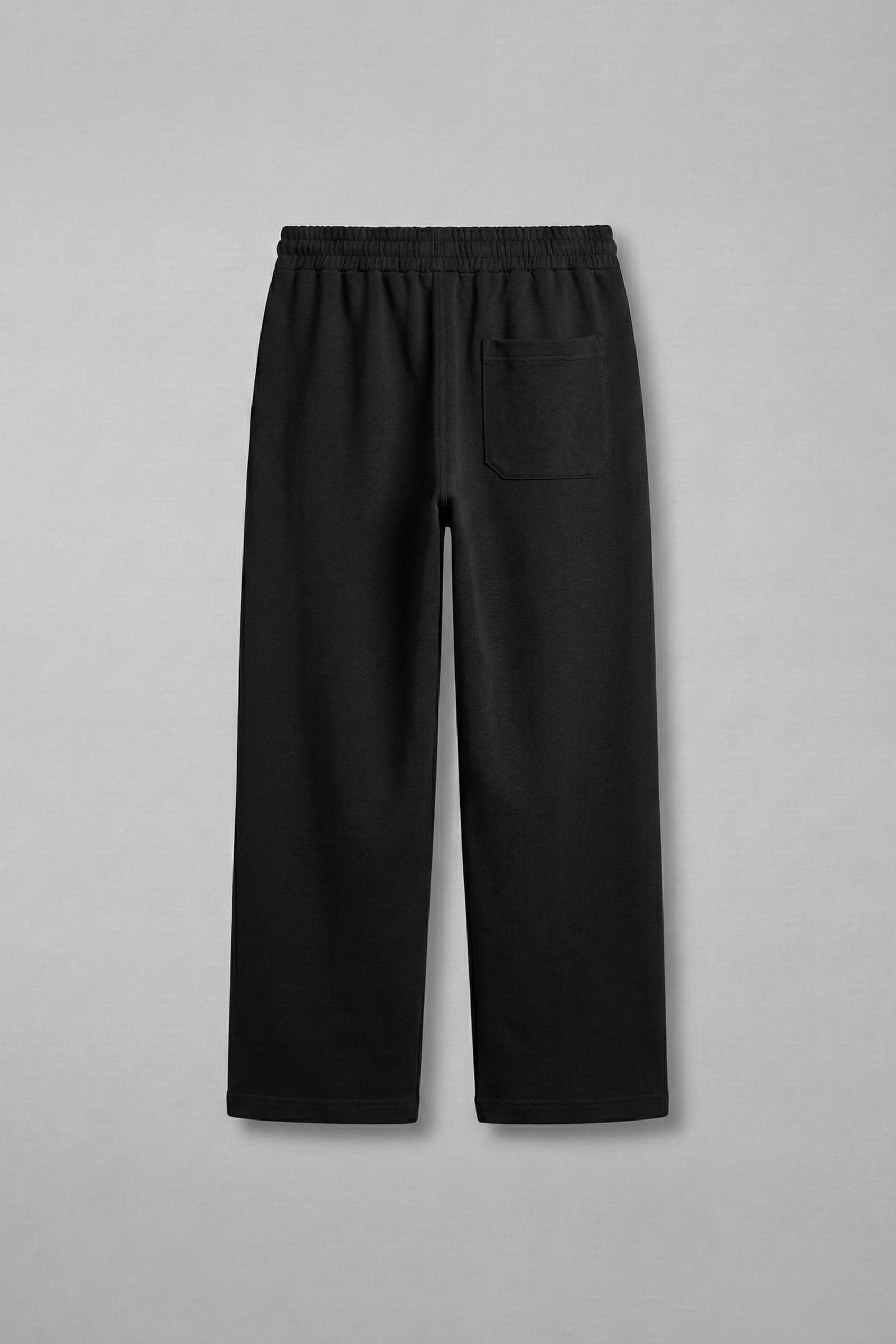 Erkek Şeritli Etnik Desenli Rahat Baggy Fit Eşofman Siyah