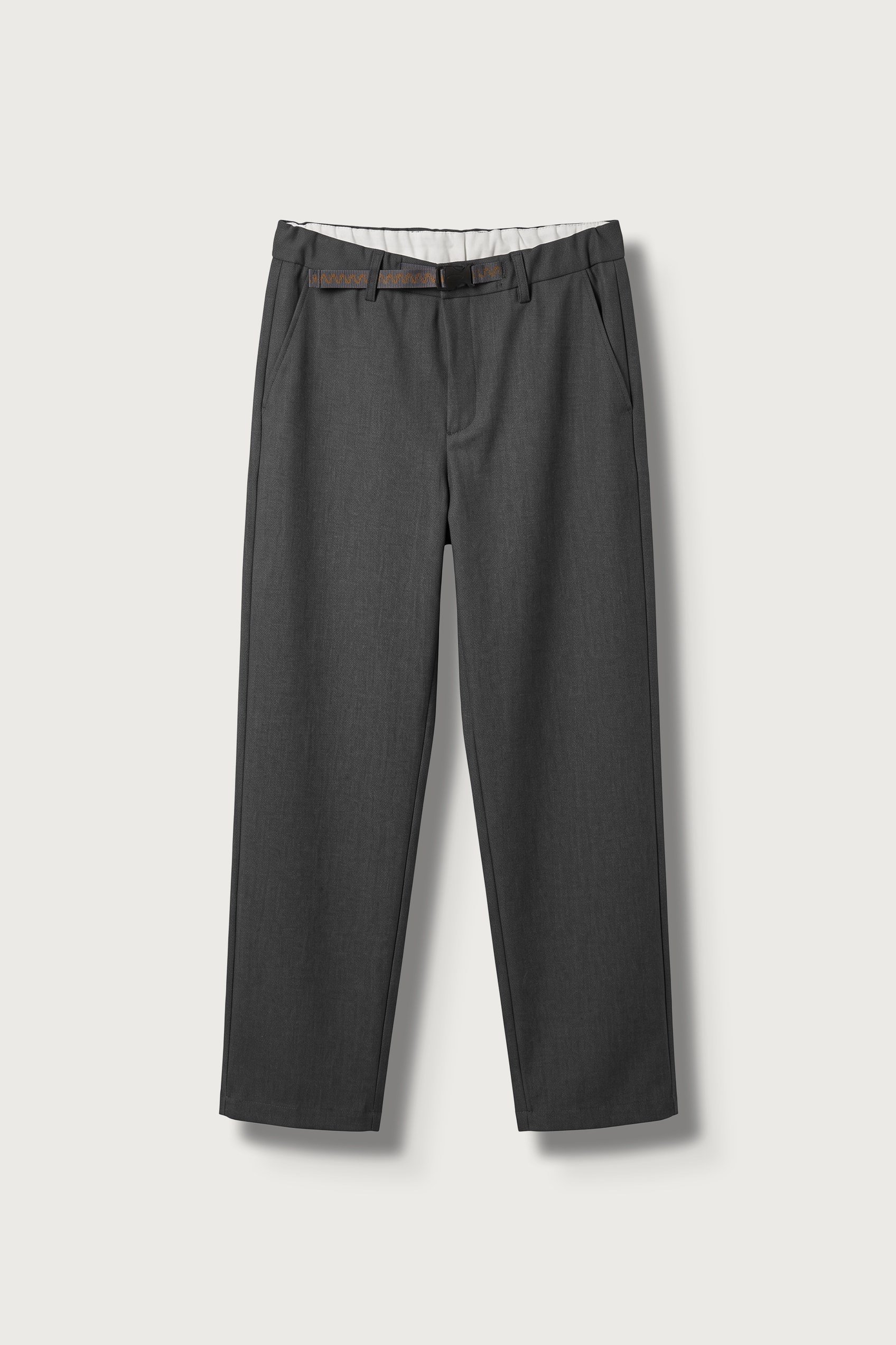 Erkek Slim Fit Beli Lastikli Kumaş Pantolon Antrasit