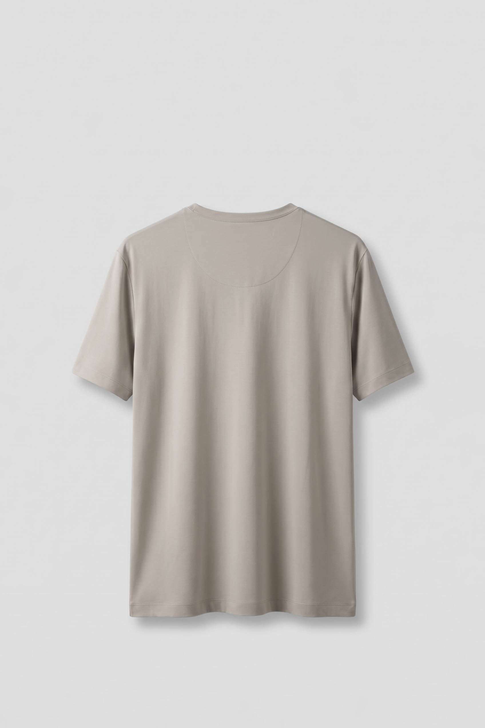 Erkek Slim Fit Bisiklet Yaka Basic T-Shirt Taş Rengi