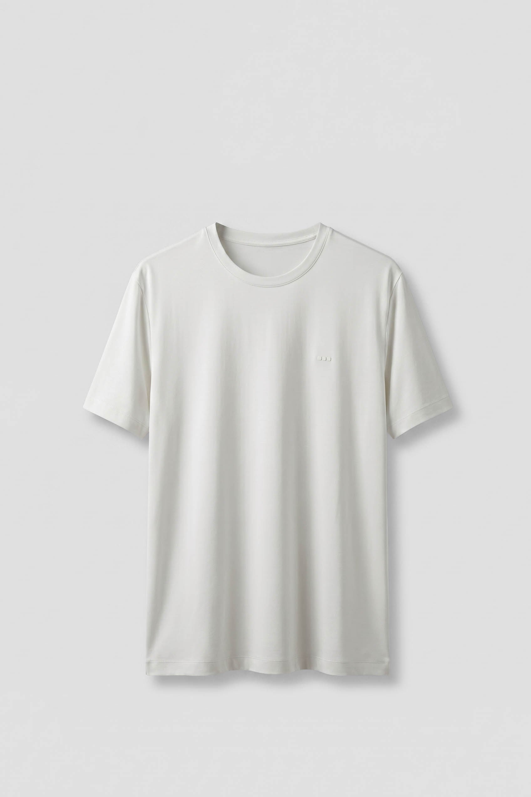 Erkek Slim Fit Bisiklet Yaka Basic T-Shirt Beyaz