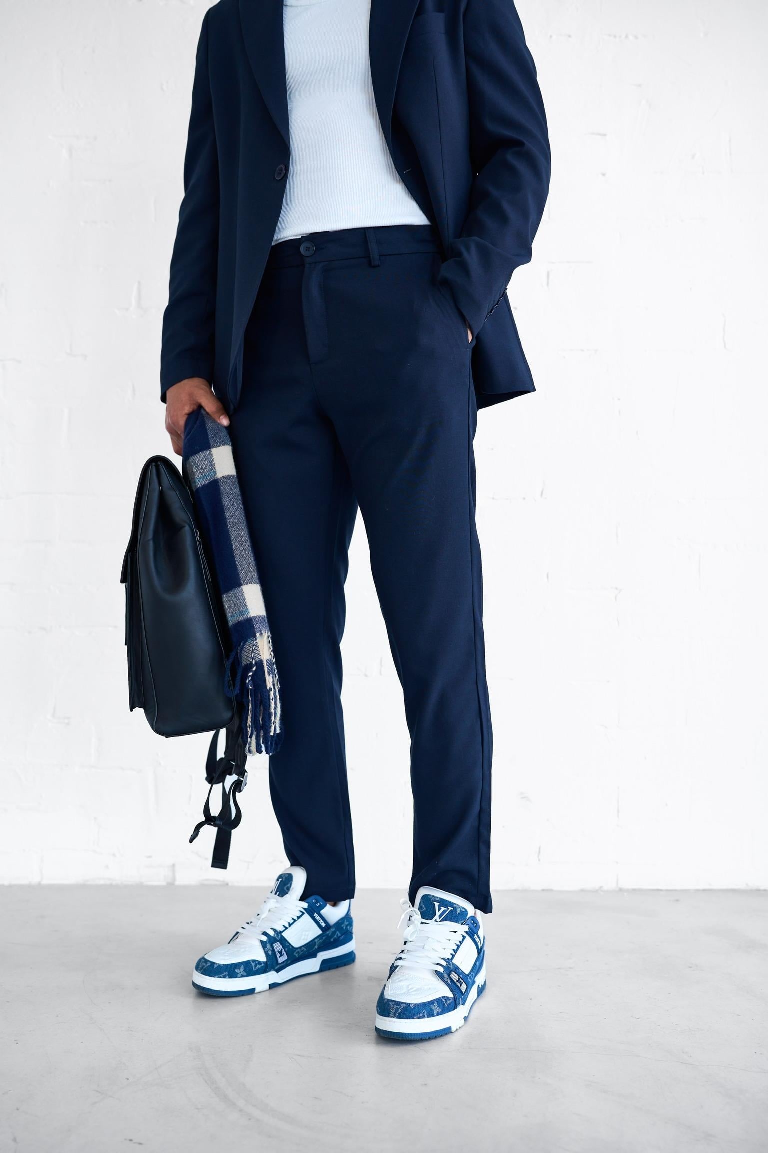 Erkek Slim Fit Takım Elbise Lacivert