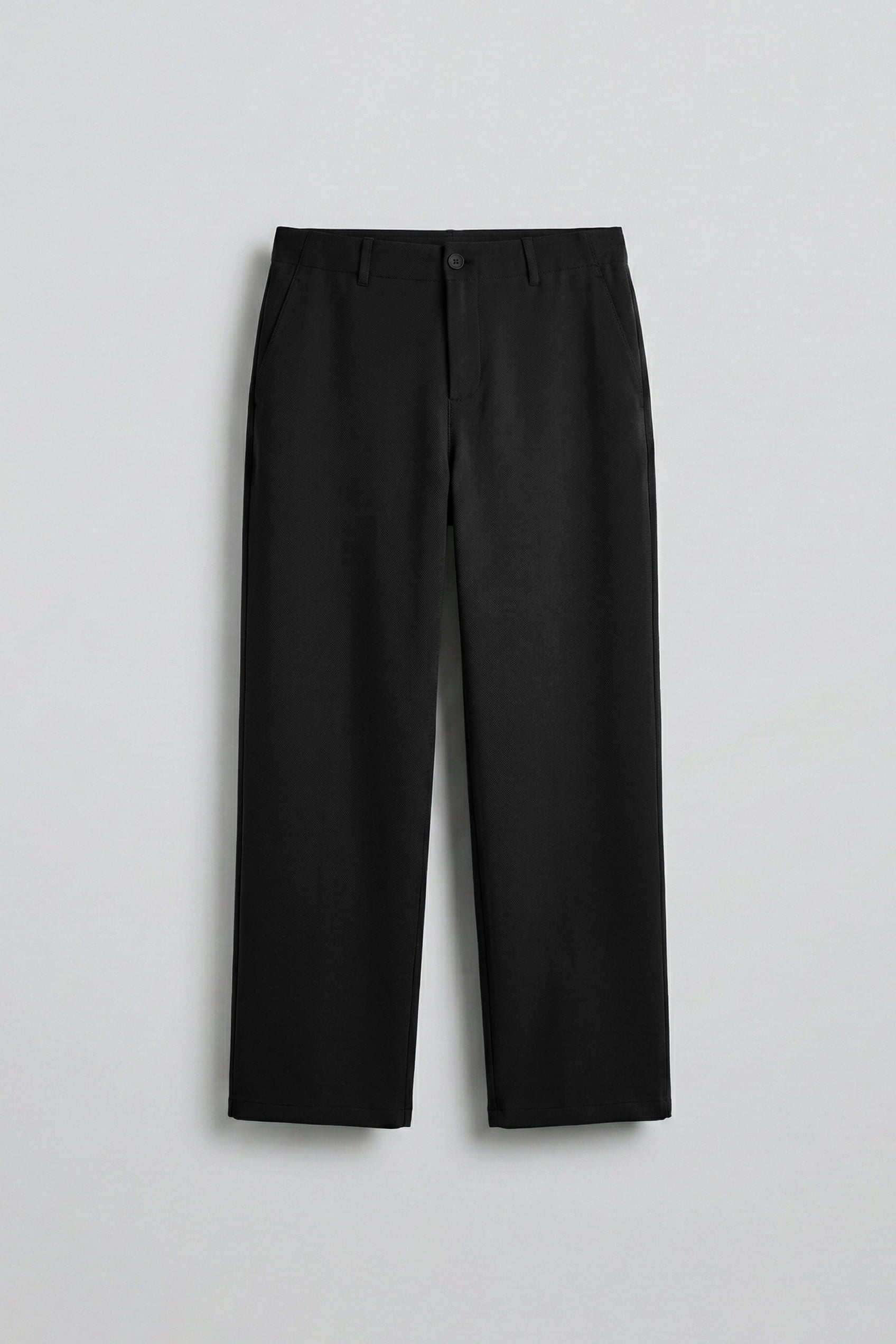 Erkek Smart Casual Bol Paça Relaxed Fit Pantolon Siyah
