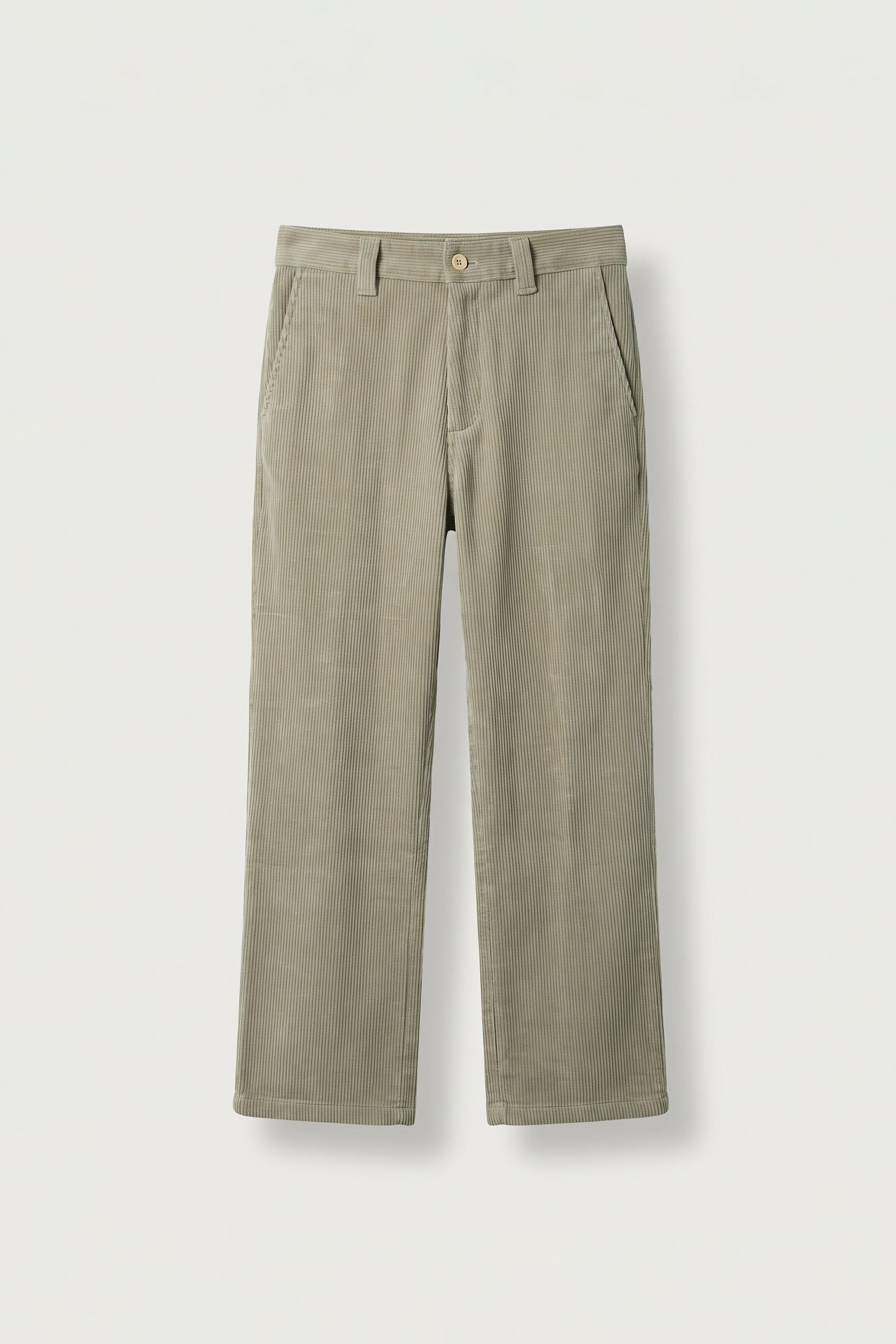 Erkek Süper Baggy Fitilli Kadife Pantolon Haki