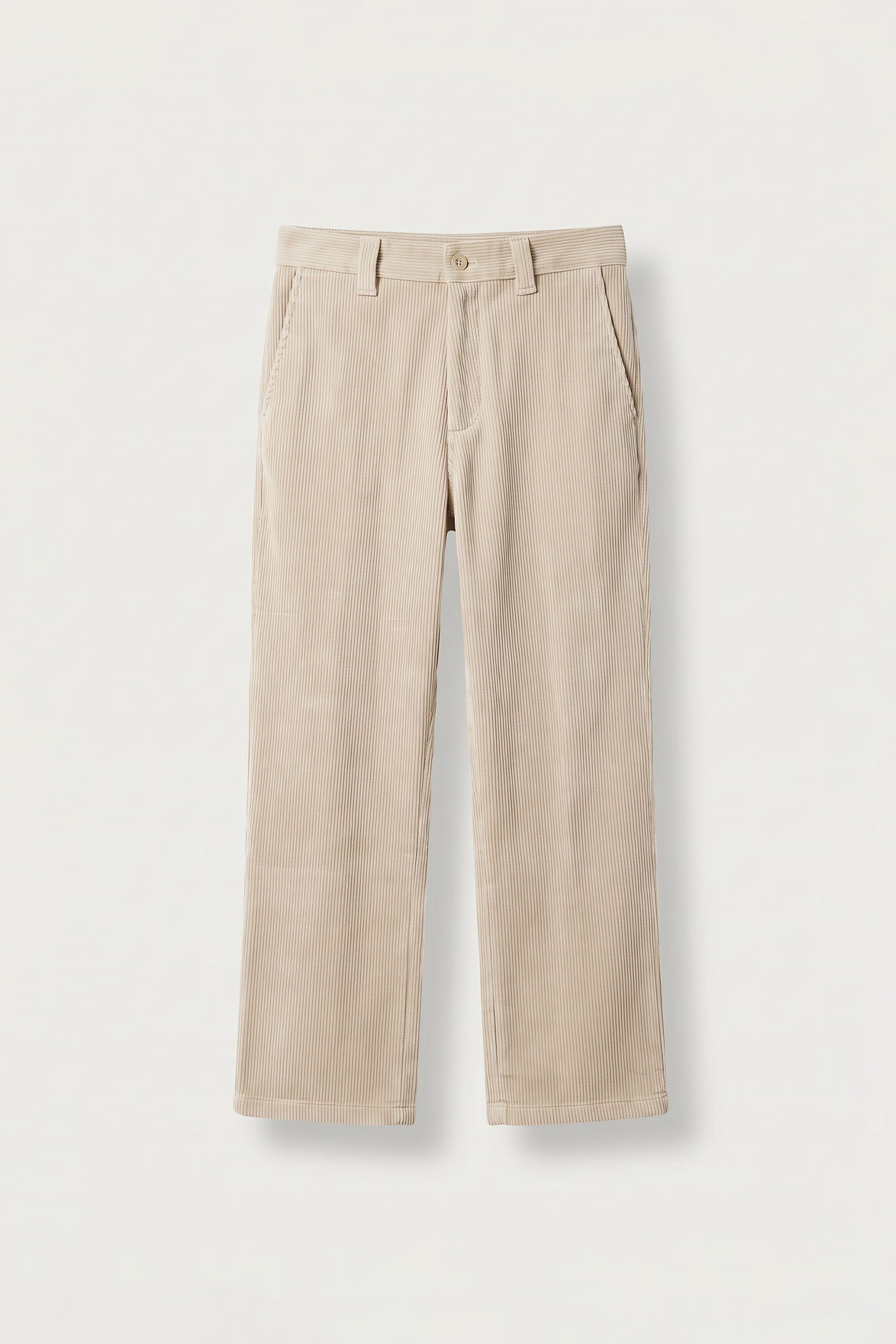 Erkek Süper Baggy Fitilli Kadife Pantolon Bej