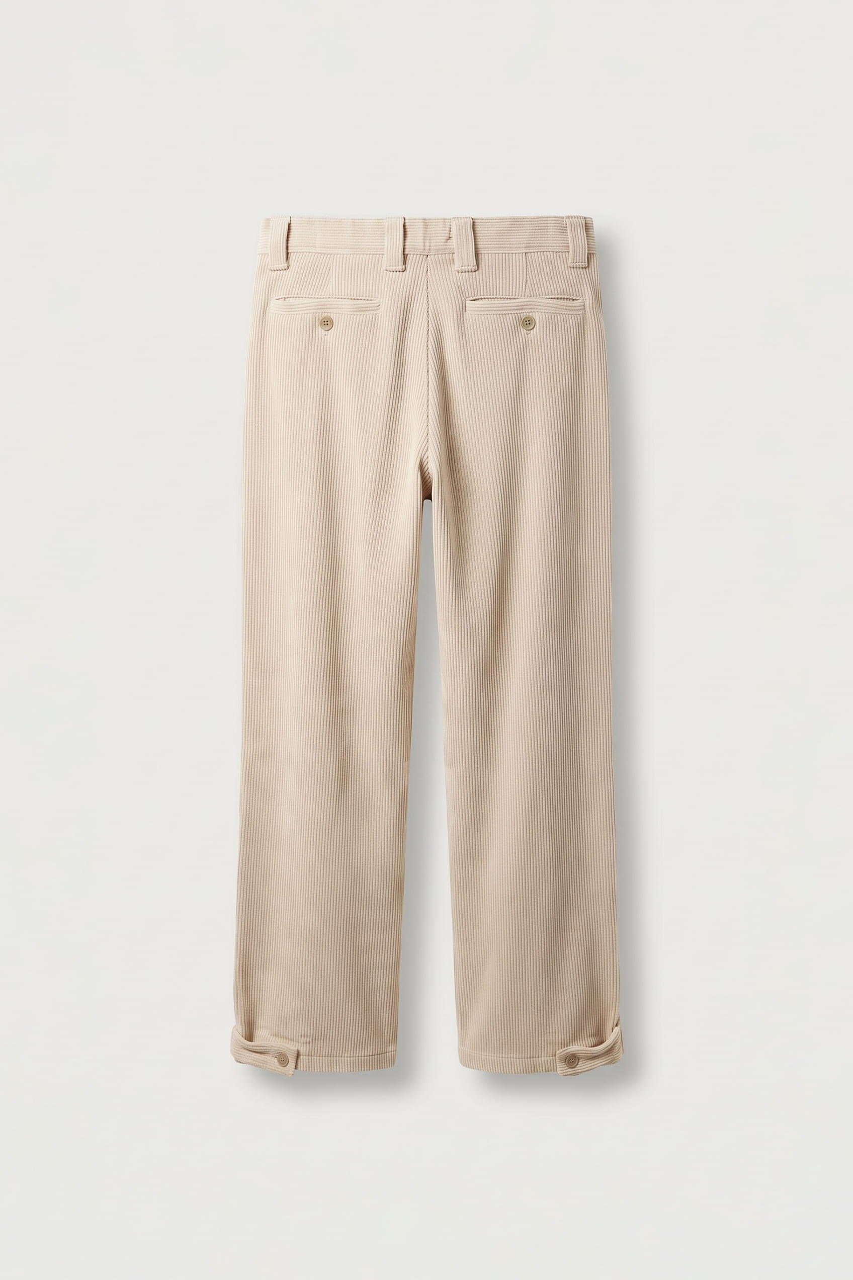 Erkek Süper Baggy Fitilli Kadife Pantolon Bej