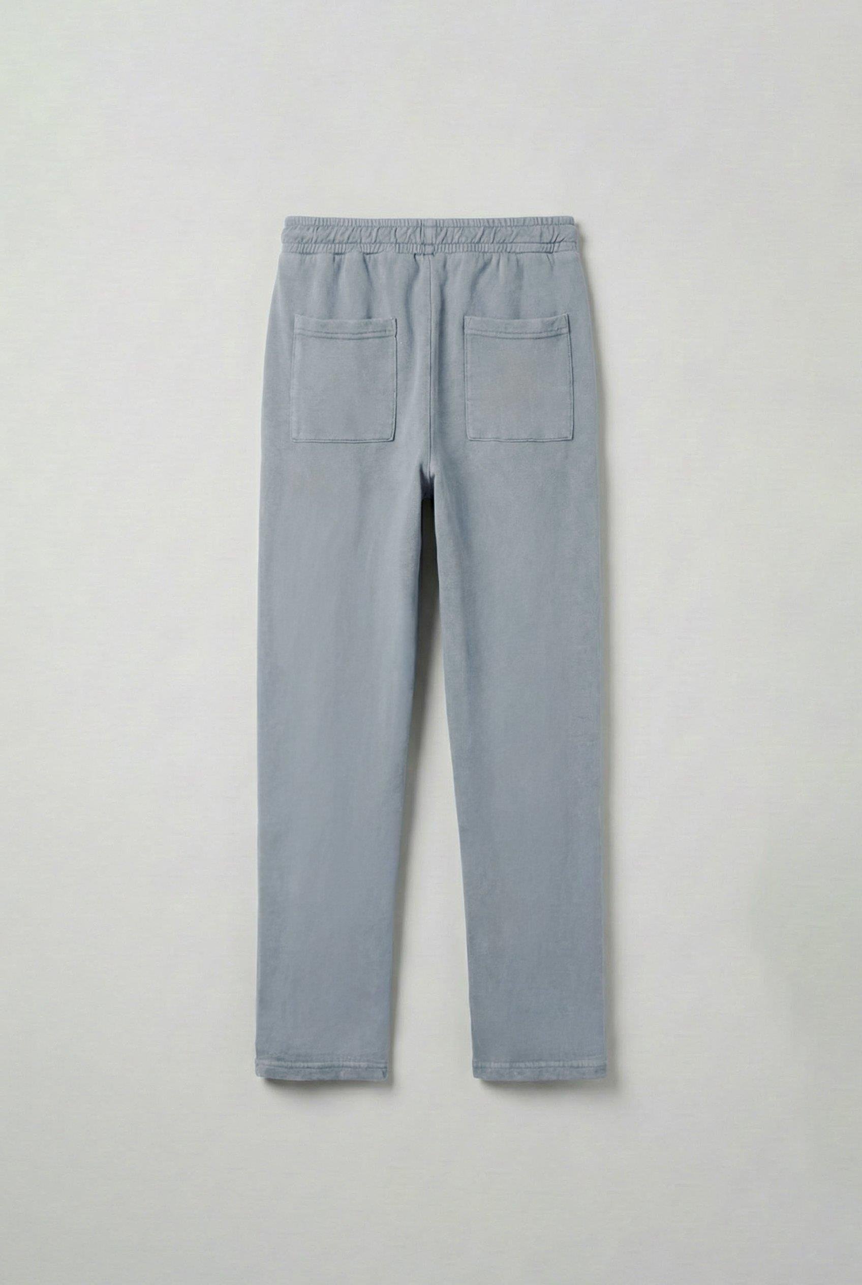 Erkek Yıkamalı Baggy Fit İnce Eşofman Gri