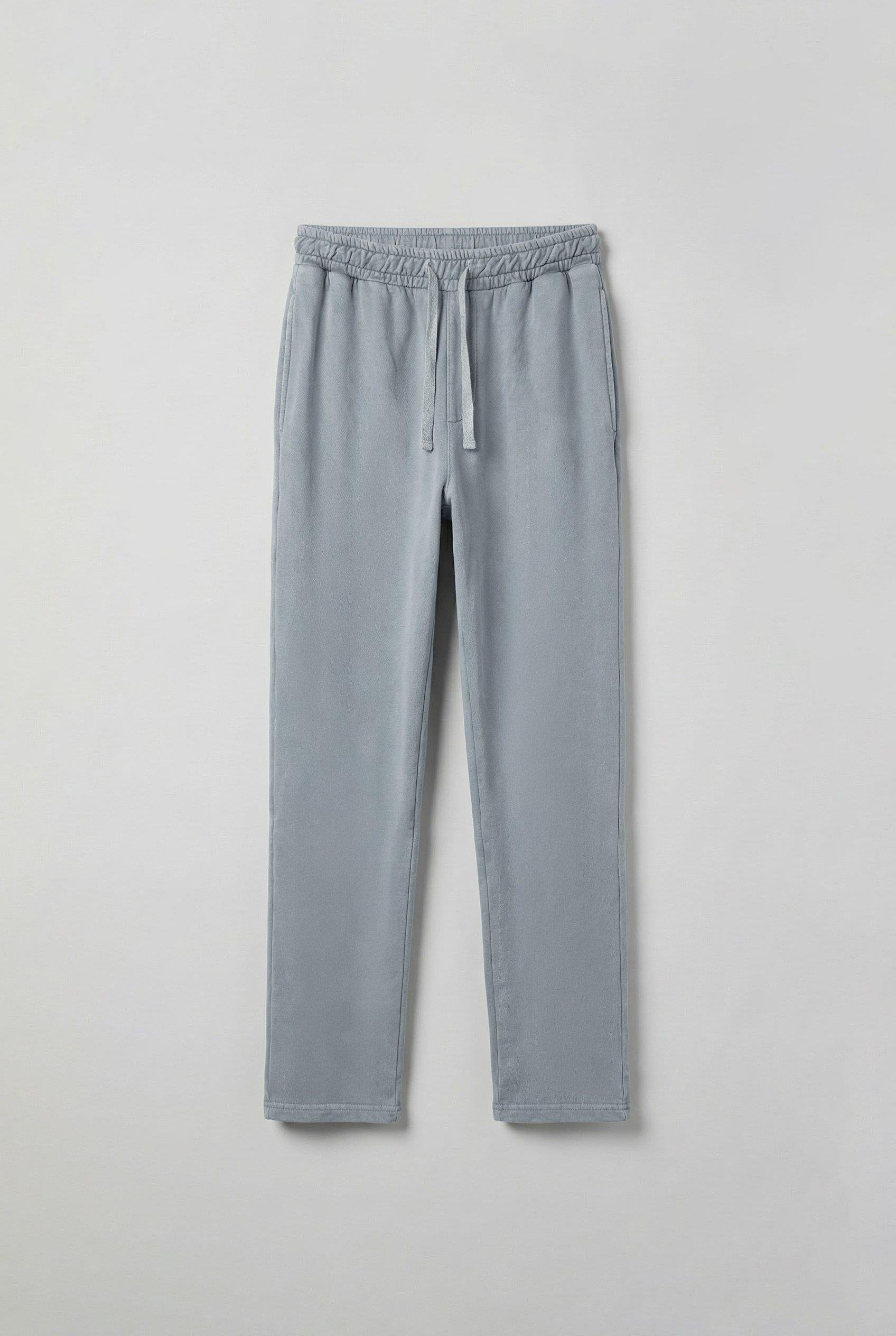 Erkek Yıkamalı Baggy Fit İnce Eşofman Gri