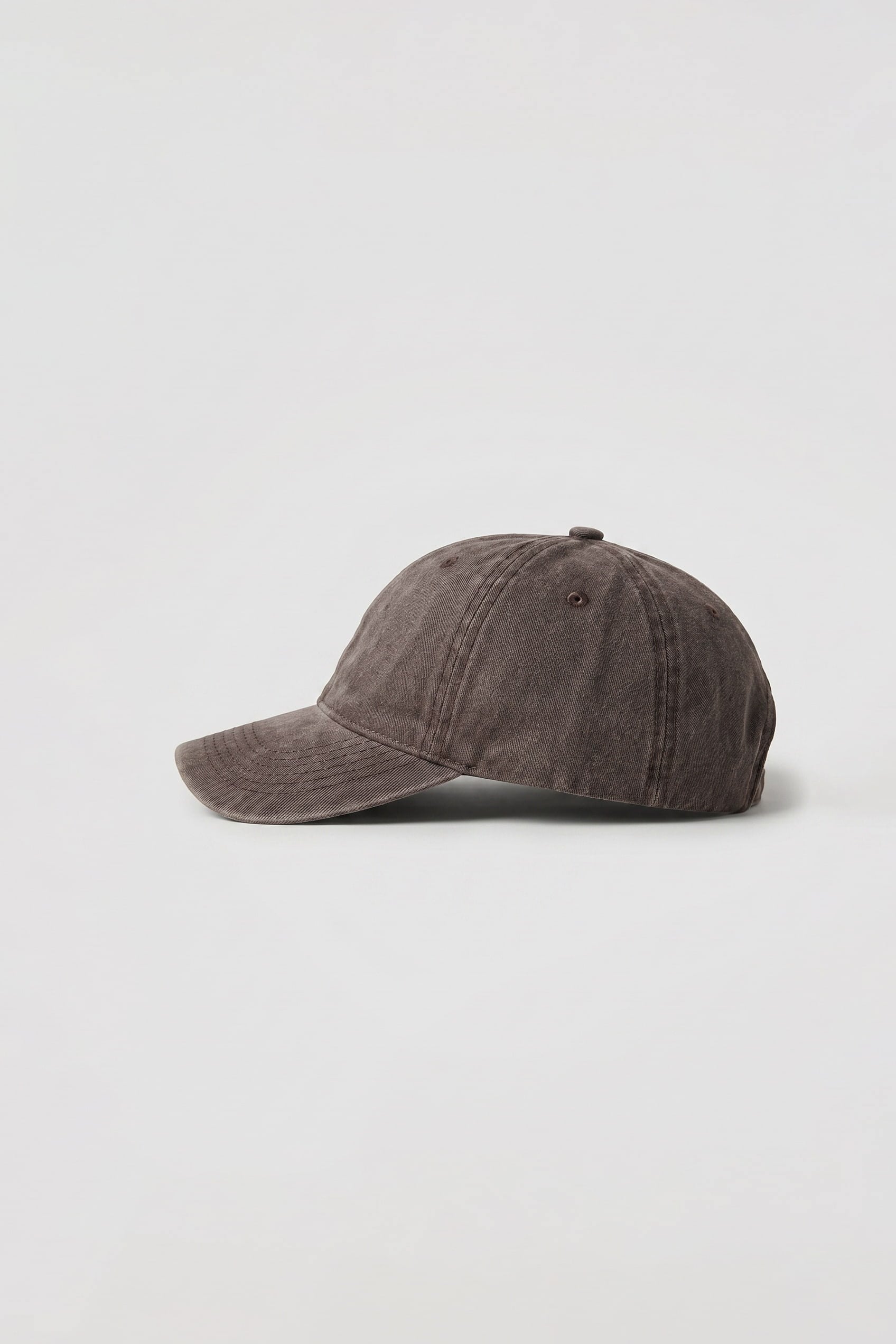 Unisex Basic Yıkamalı Beyzbol Şapka Kahverengi
