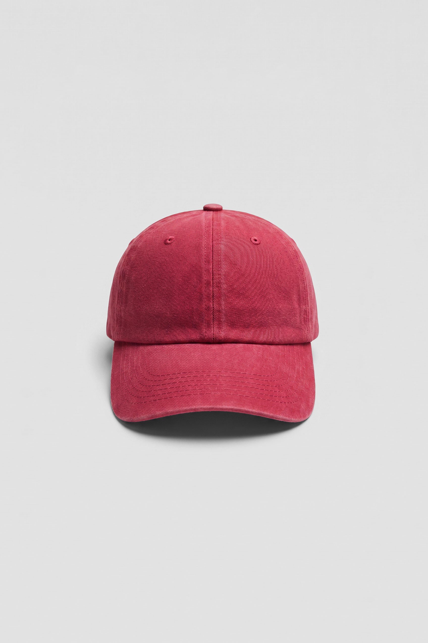 Unisex Basic Yıkamalı Beyzbol Şapka Kırmızı