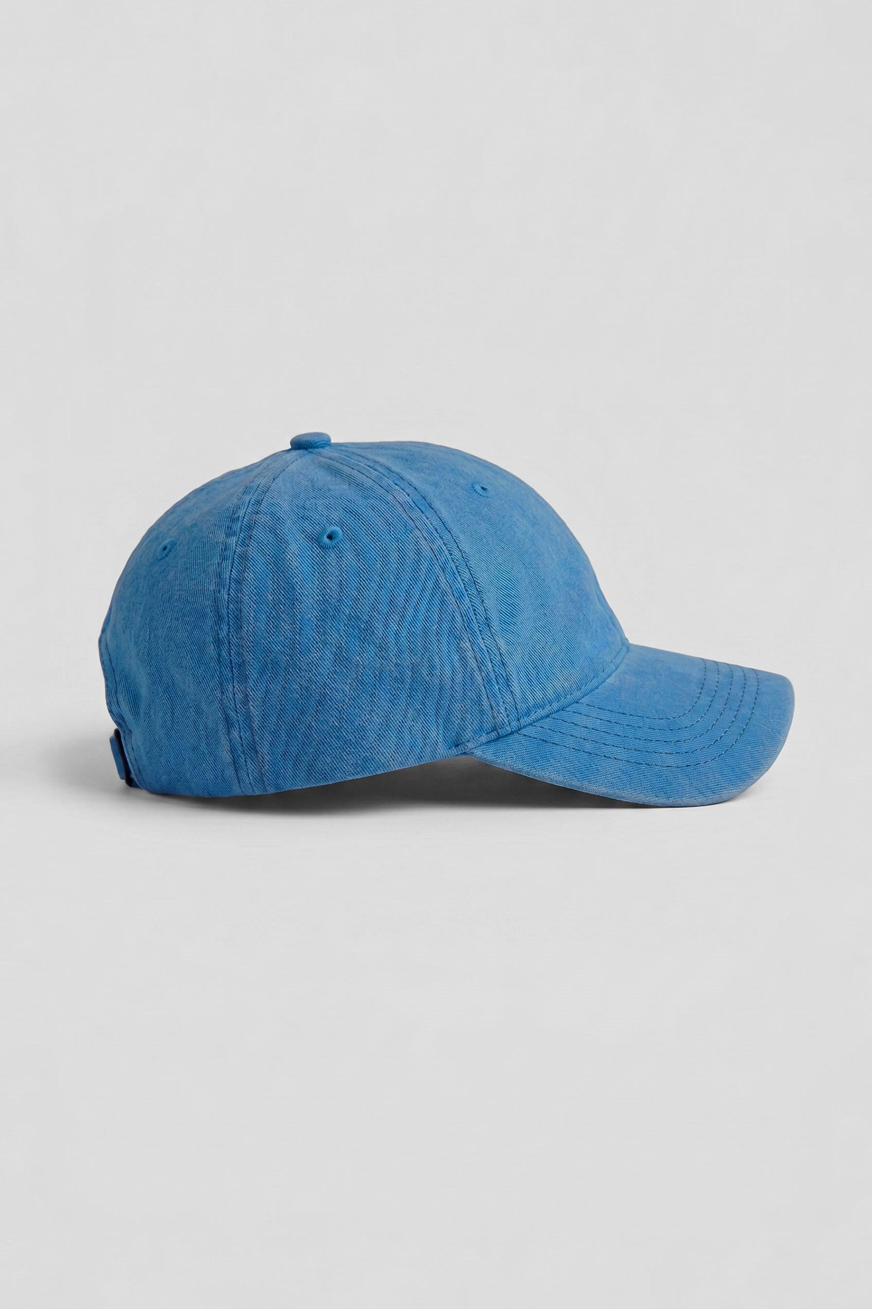 Unisex Basic Yıkamalı Beyzbol Şapka Mavi