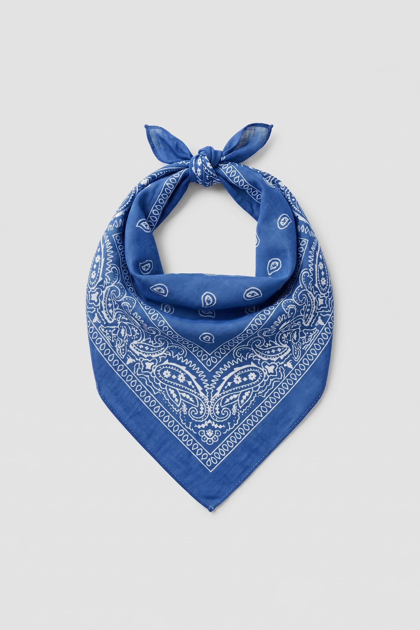 Unisex Etnik Desenli Bandana Mavi