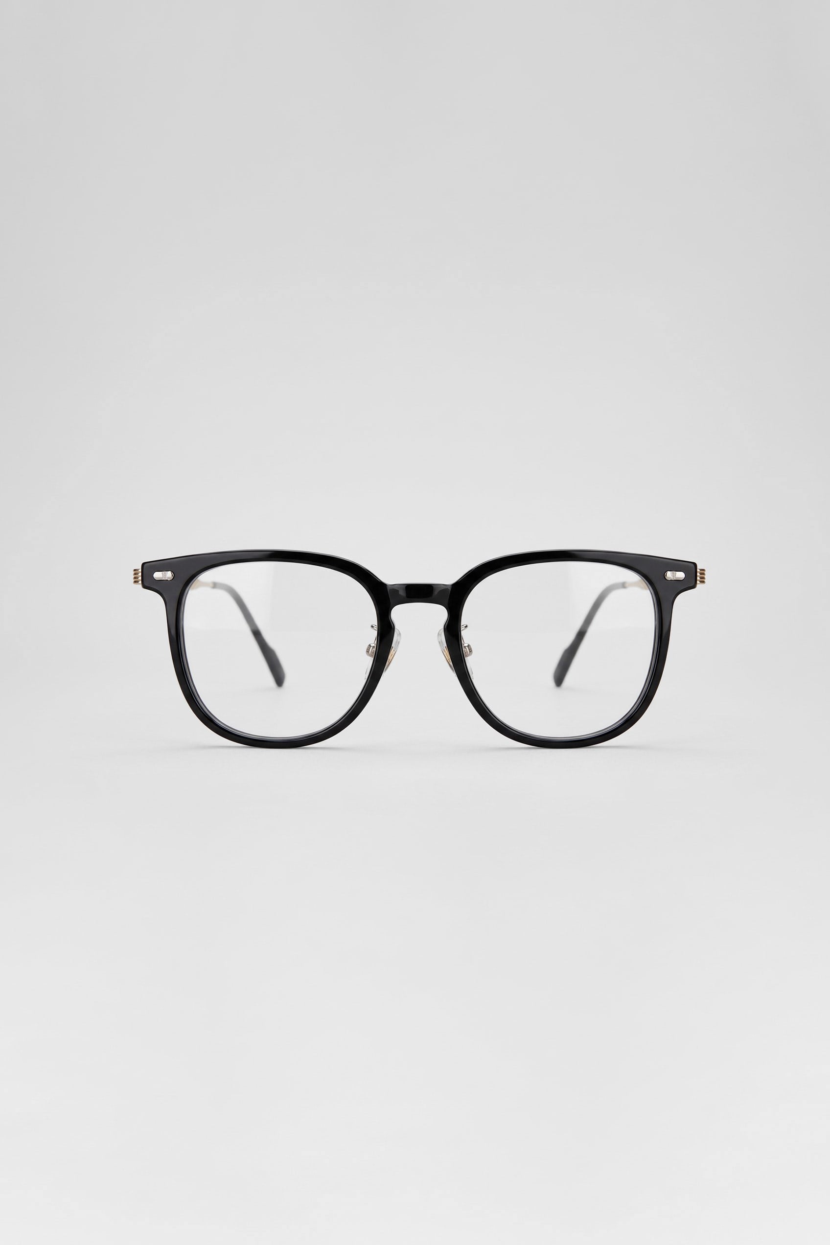 Unisex Nova Kemik Çerçeve Oval Gözlük Siyah