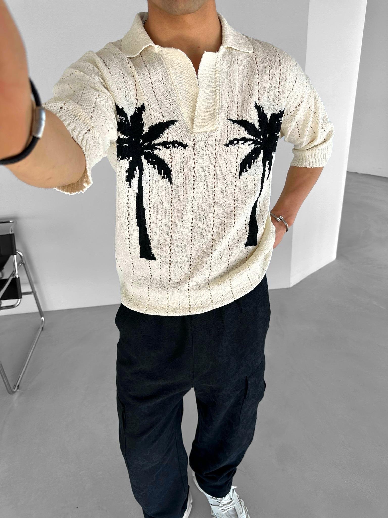 Baggy Fit Desenli Pantolon Siyah
