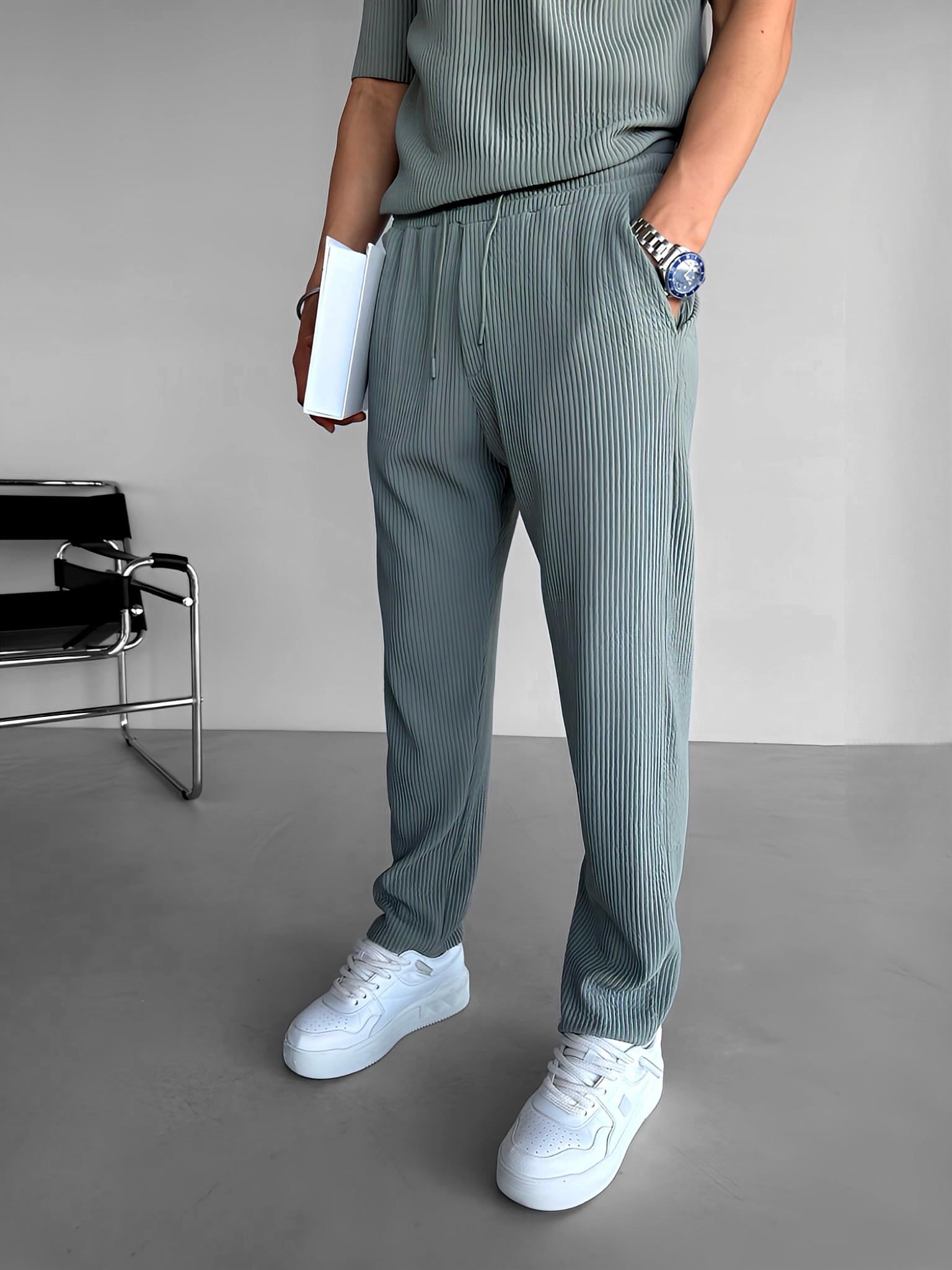 Baggy Fit Fitilli Rahat Pantolon Mint