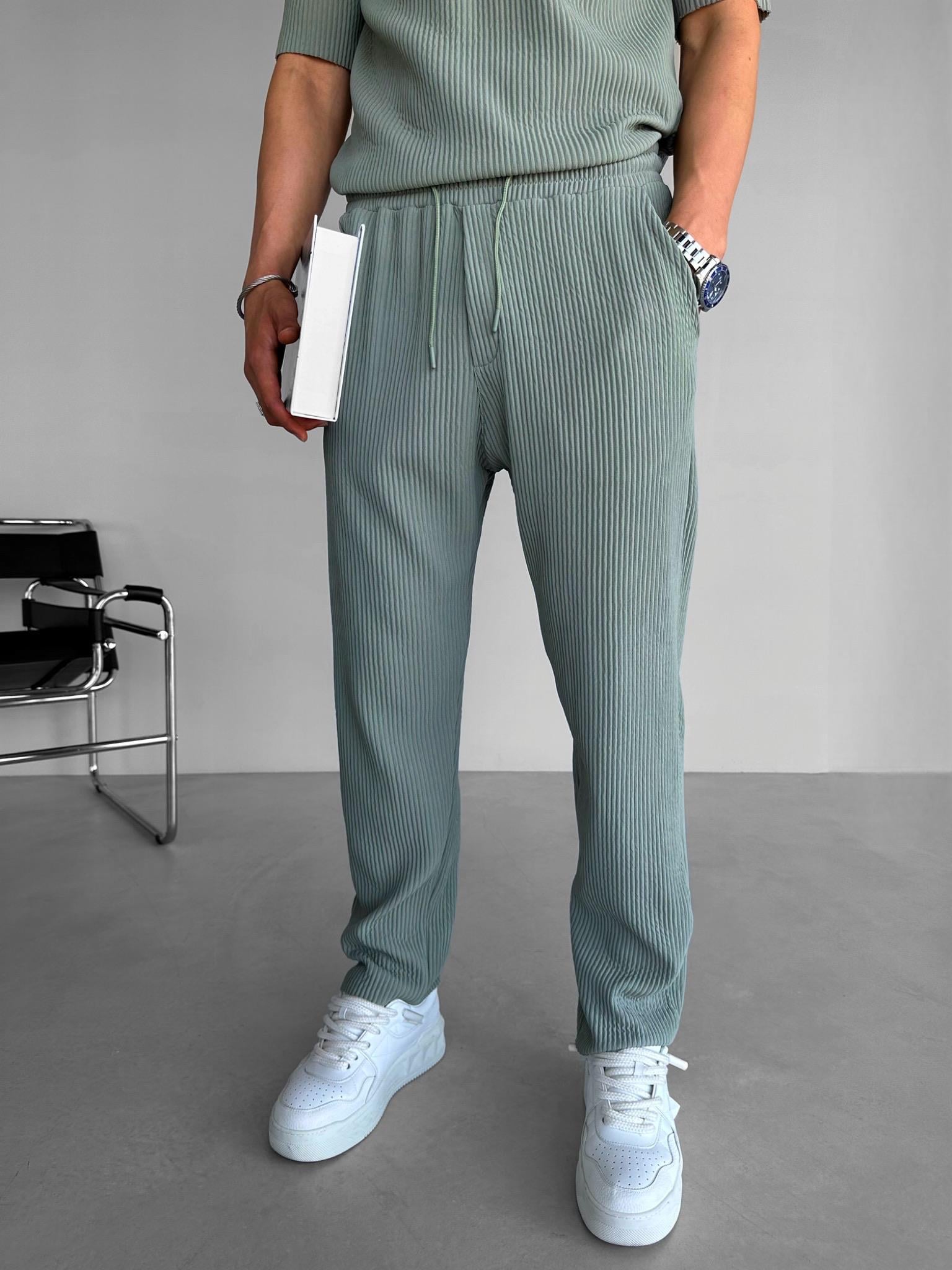 Baggy Fit Fitilli Rahat Pantolon Mint