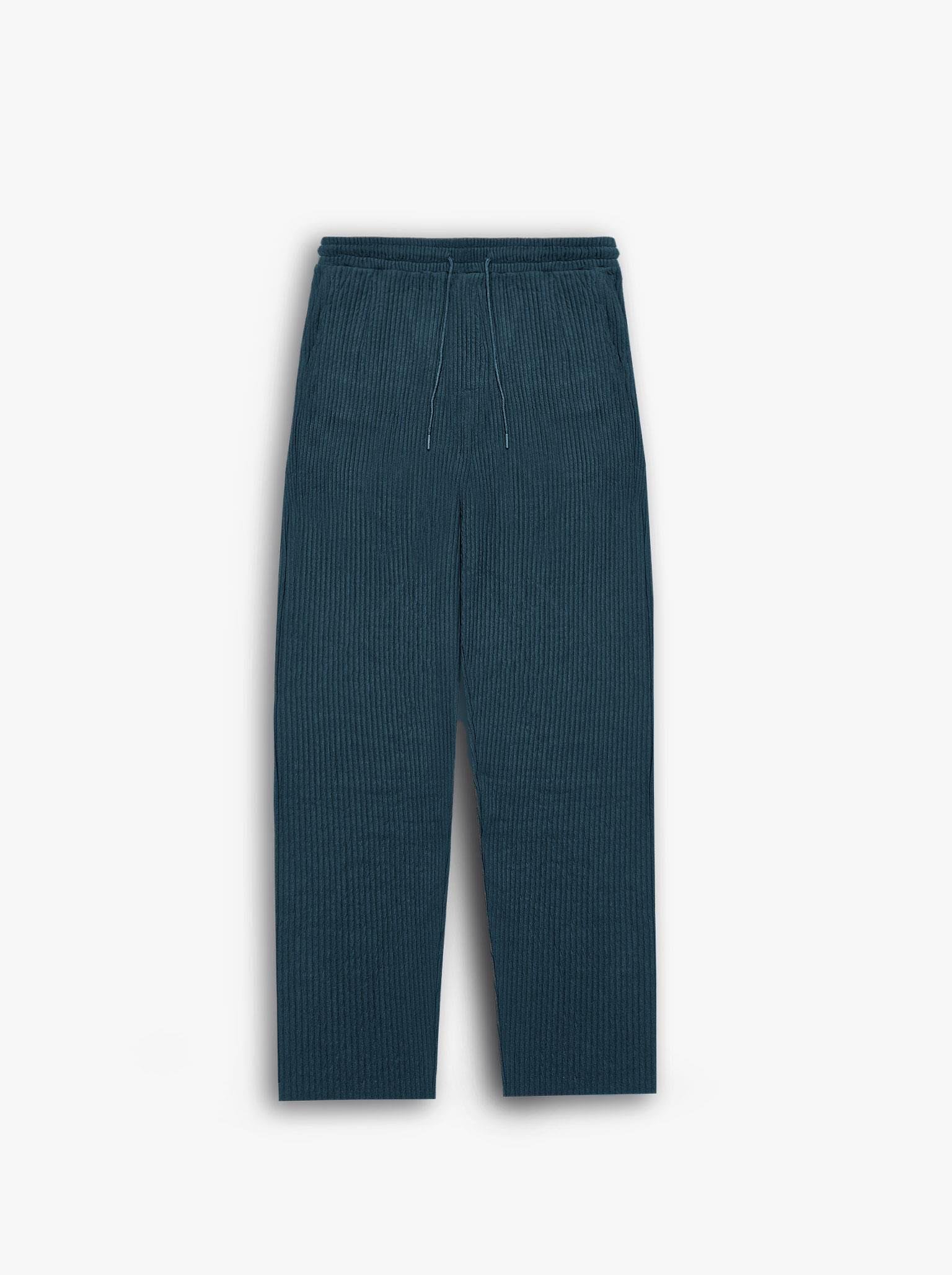 Baggy Fit Fitilli Rahat Pantolon Petrol Mavi