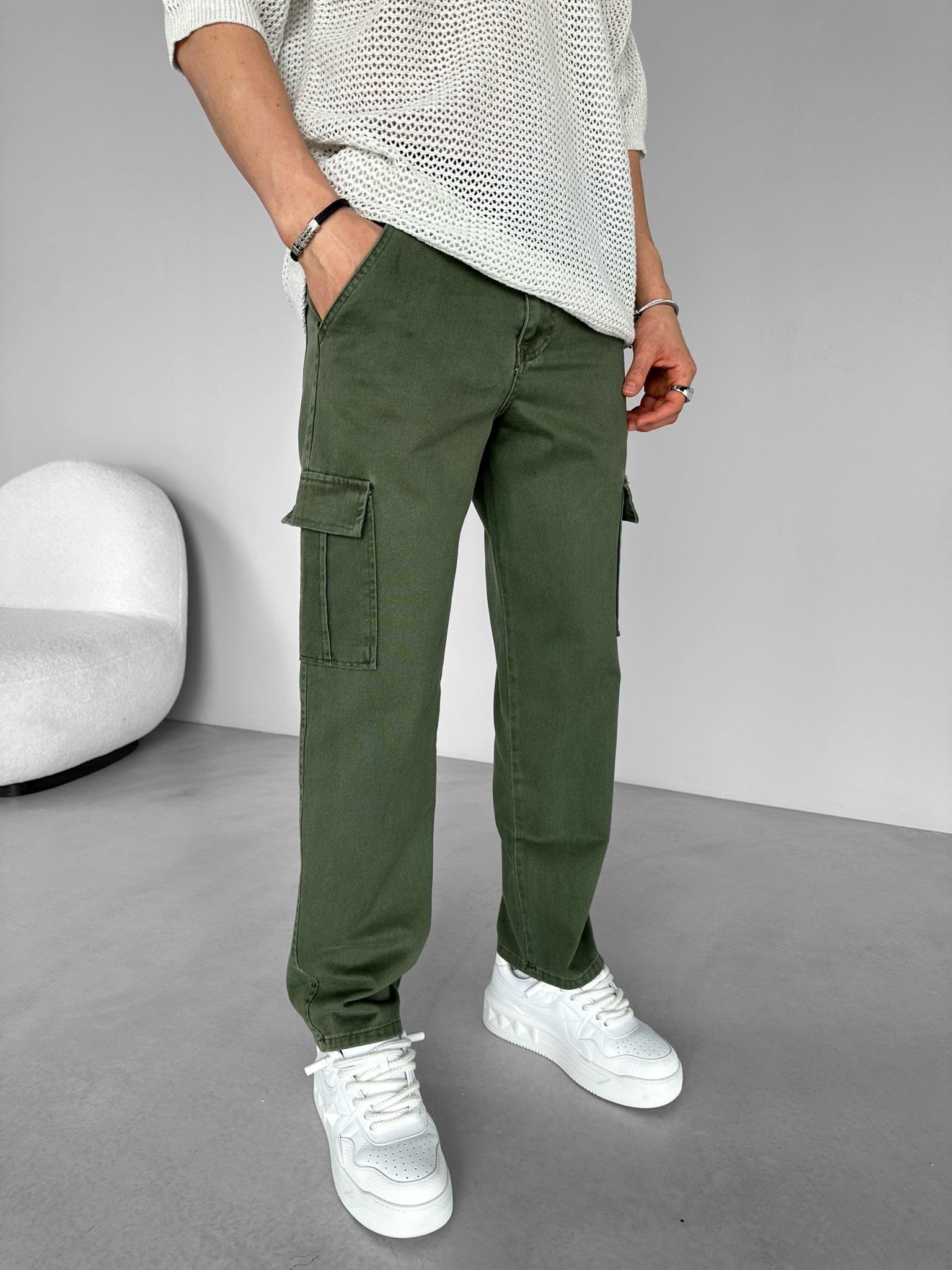 Baggy Fit Kargo Pantolon Yeşil
