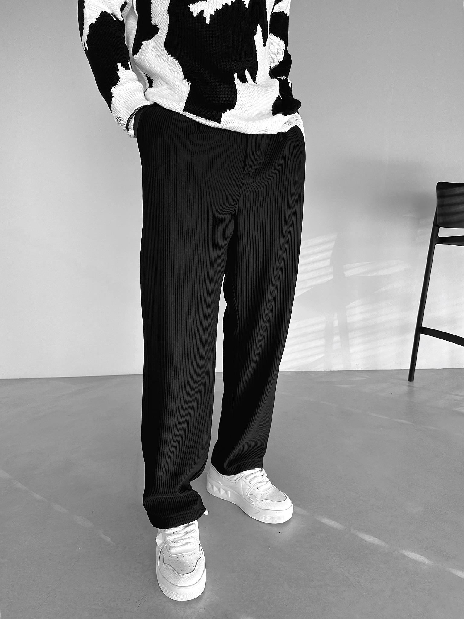 Baggy Fitilli Pantolon Siyah