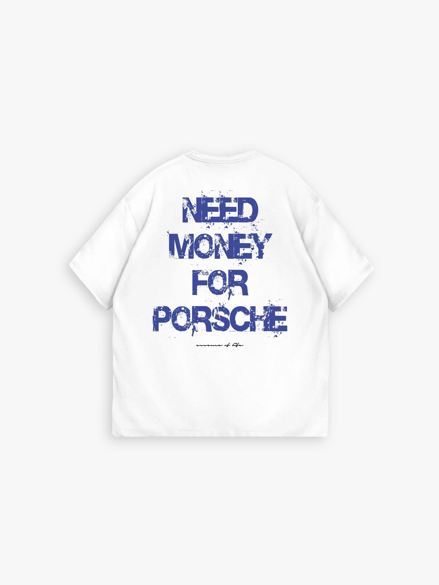 Baskılı %100 Pamuk Oversize T-Shirt Beyaz