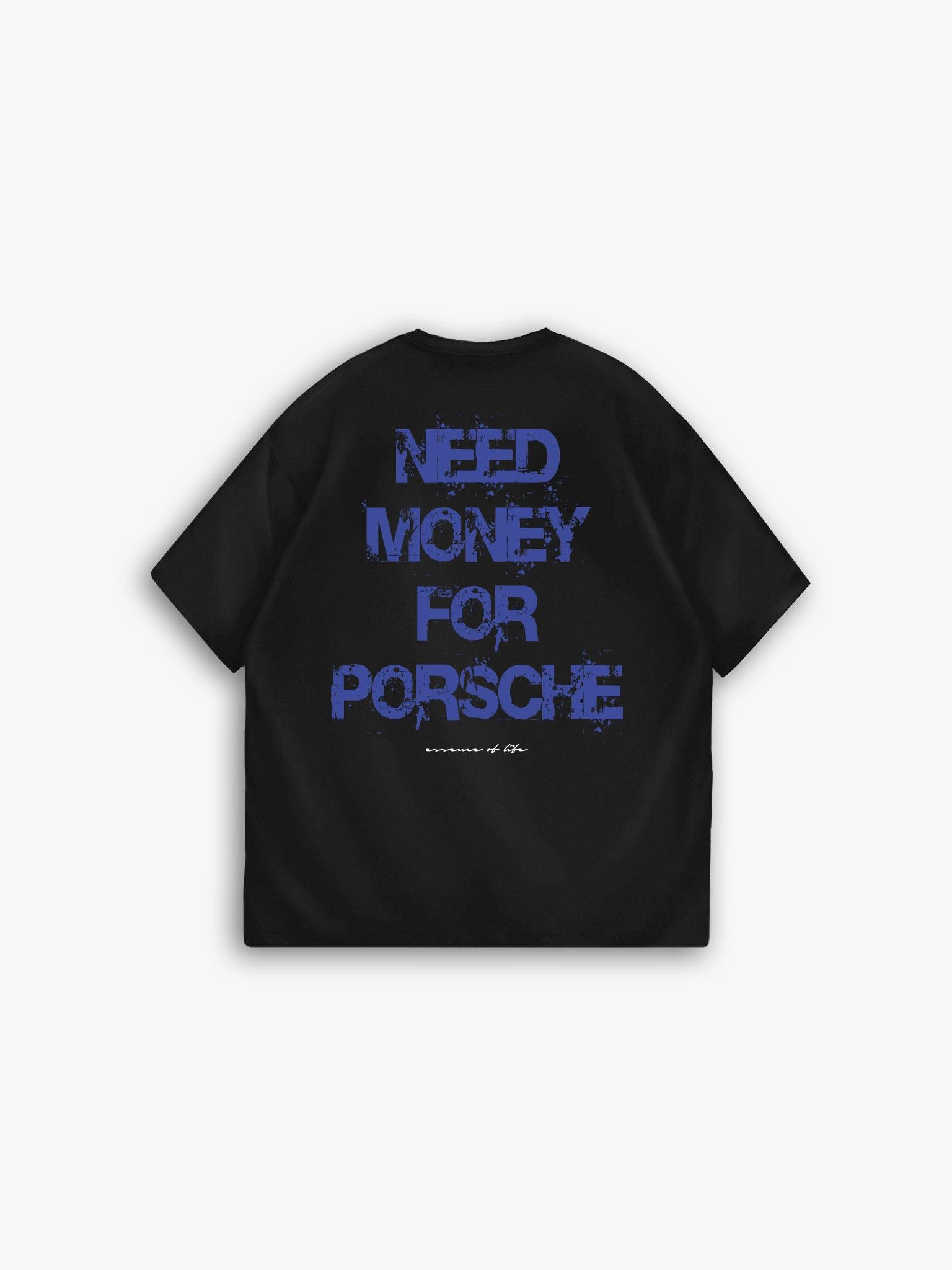 Baskılı %100 Pamuk Oversize T-Shirt Siyah