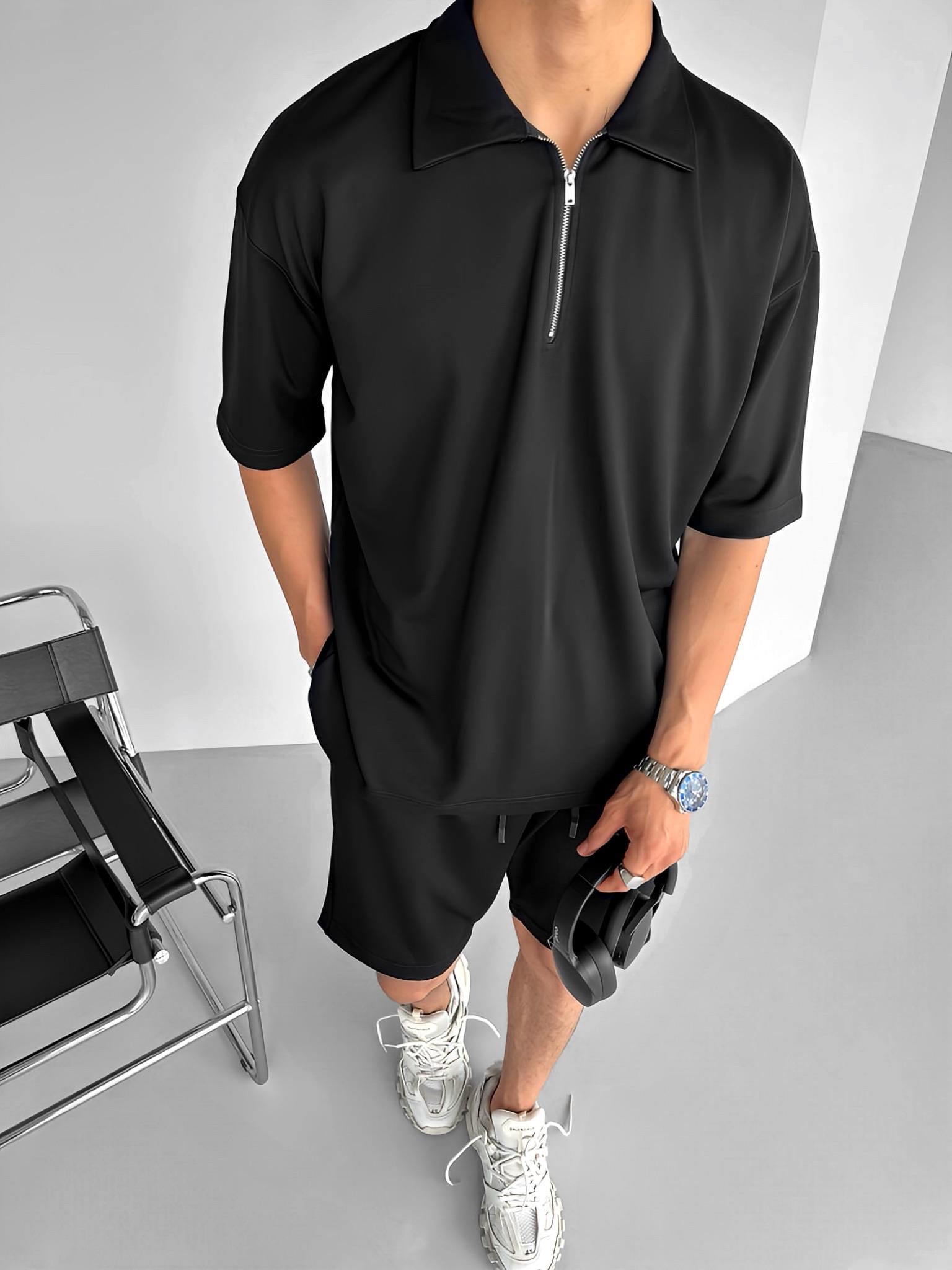 Beli Lastikli Basic Şort Siyah