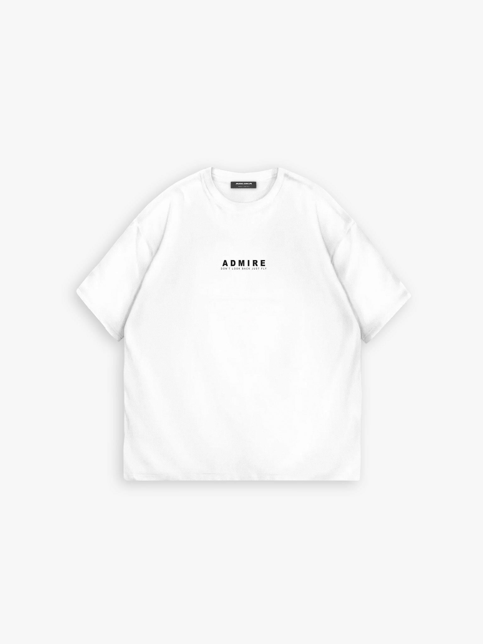 Dokulu Ve Baskılı Oversize T-Shirt Ekru