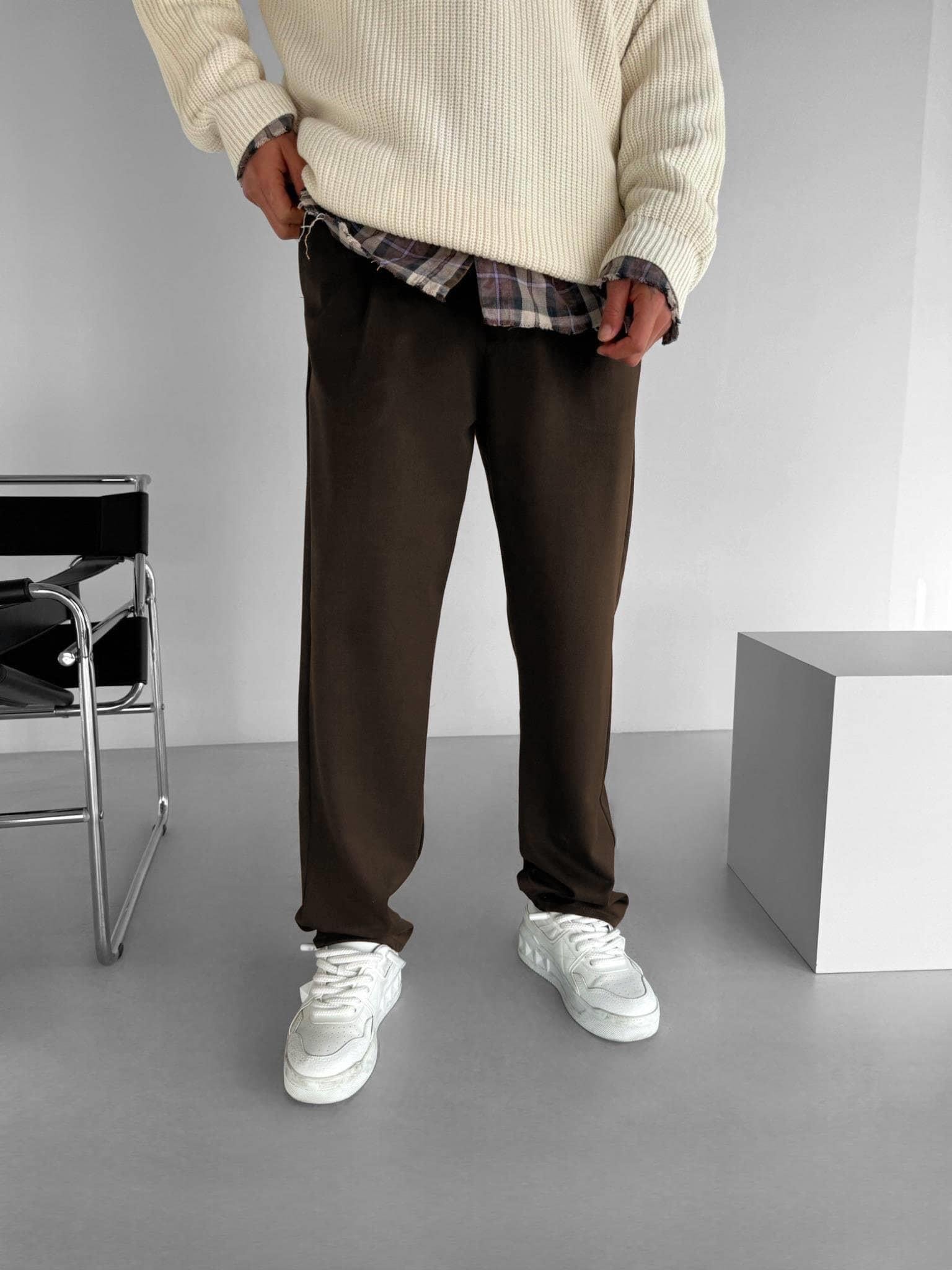 Erkek Baggy Fit Beli Lastikli Rahat Pantolon Kahverengi