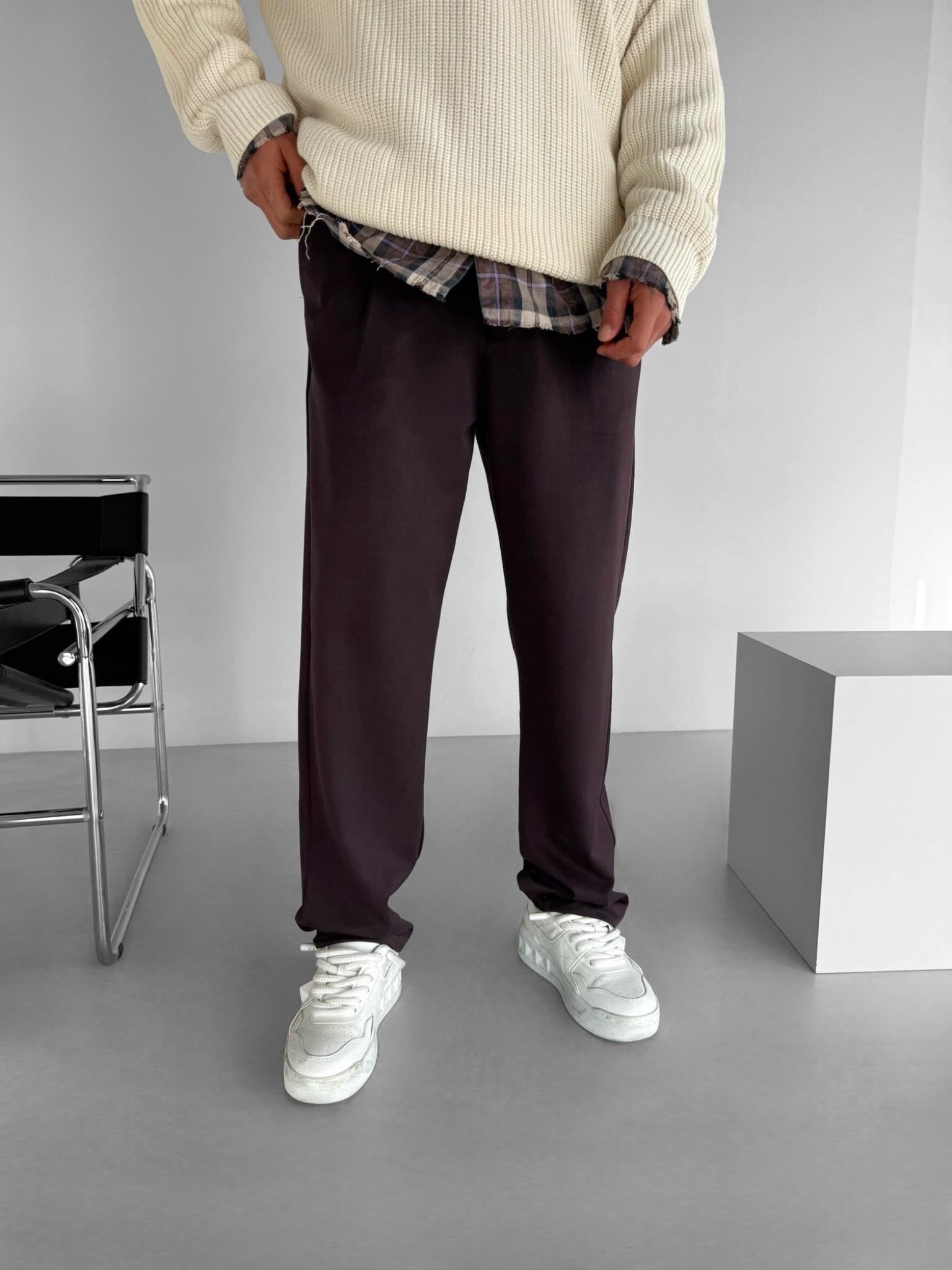 Erkek Baggy Fit Beli Lastikli Rahat Pantolon Mürdüm