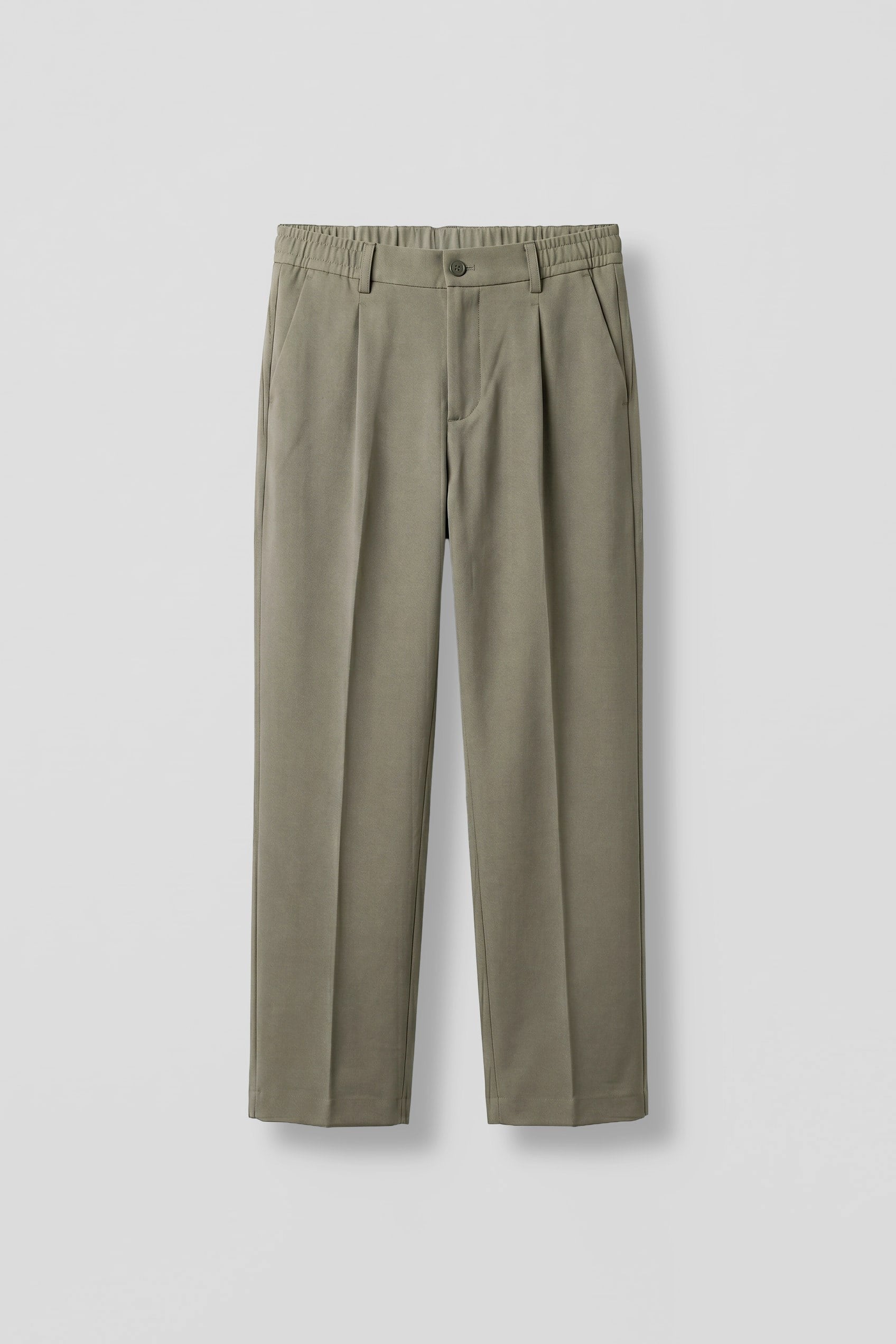 Erkek Baggy Fit Beli Lastikli Rahat Pantolon Haki