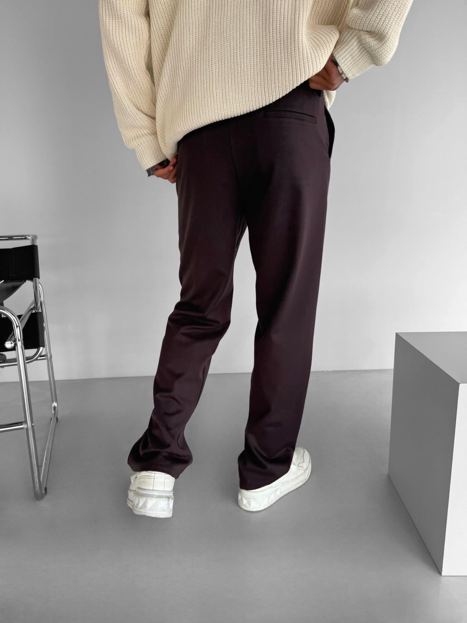 Erkek Baggy Fit Beli Lastikli Rahat Pantolon Mürdüm