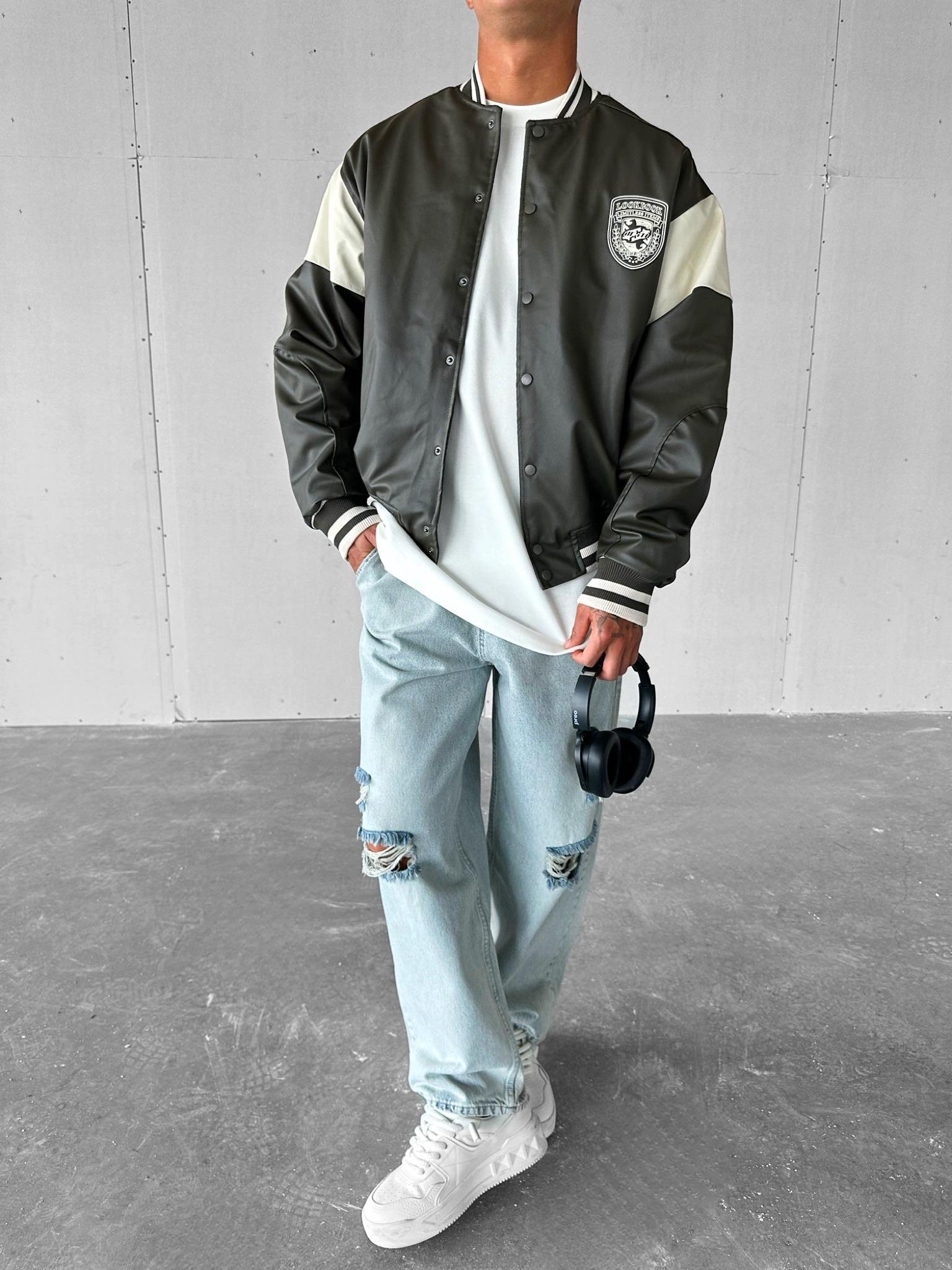 Erkek Baggy Fit Distressed Jean Açık Mavi