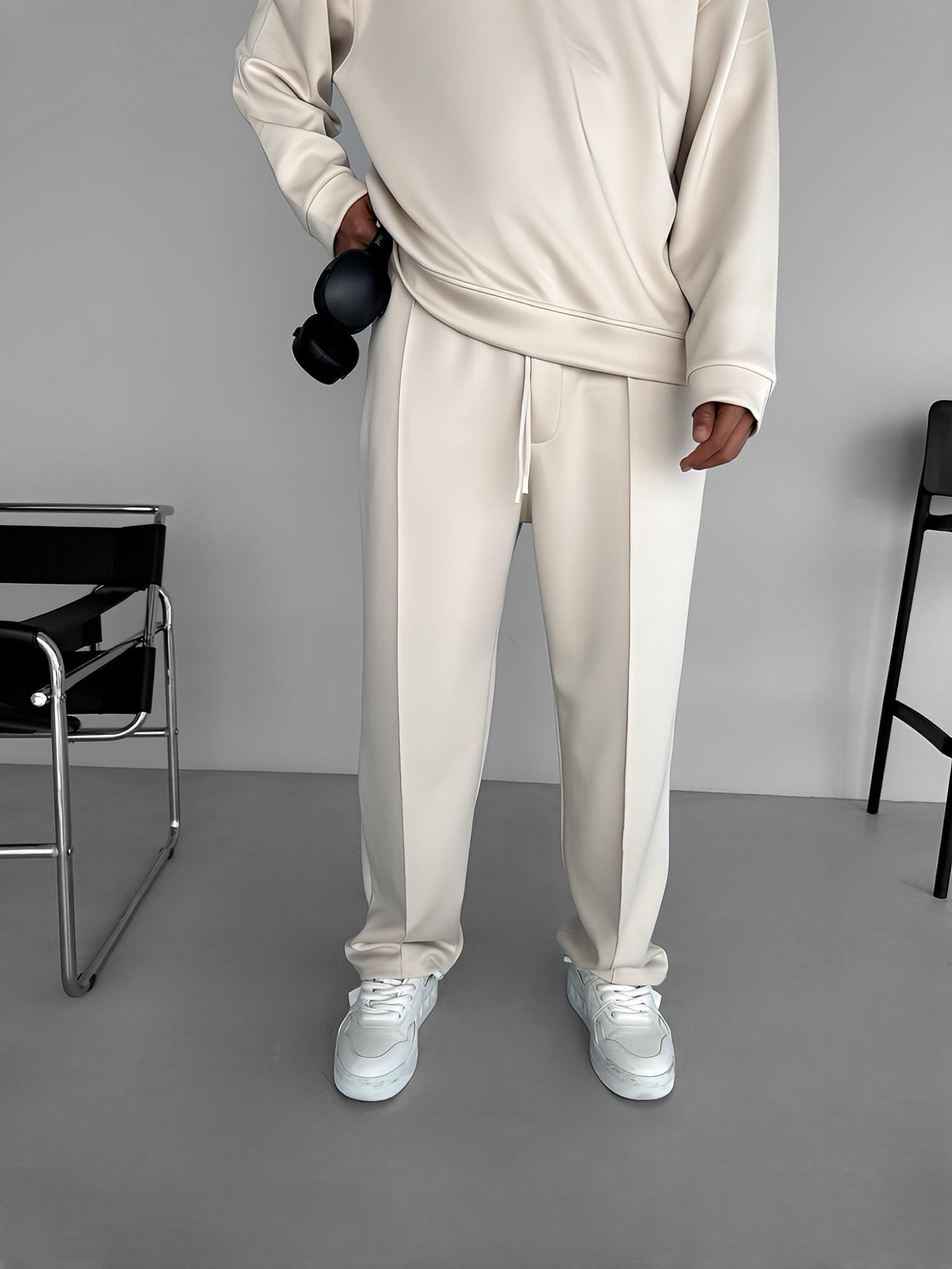 Erkek Baggy Fit Esnek Pantolon Bej