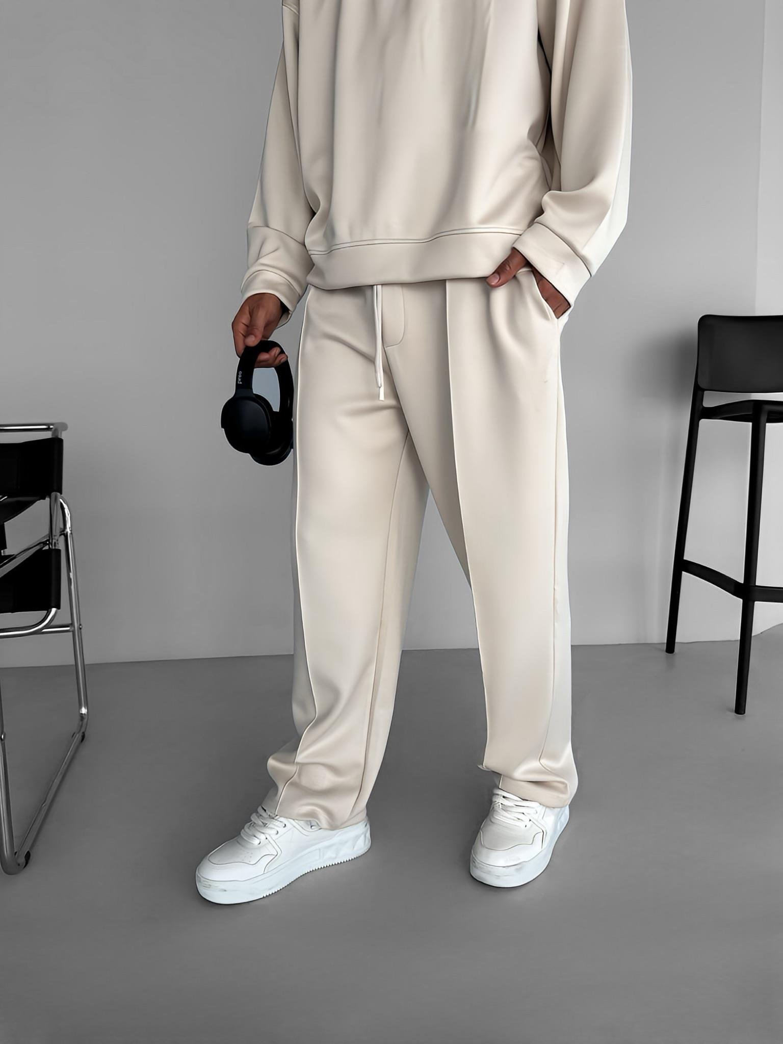 Erkek Baggy Fit Esnek Pantolon Bej