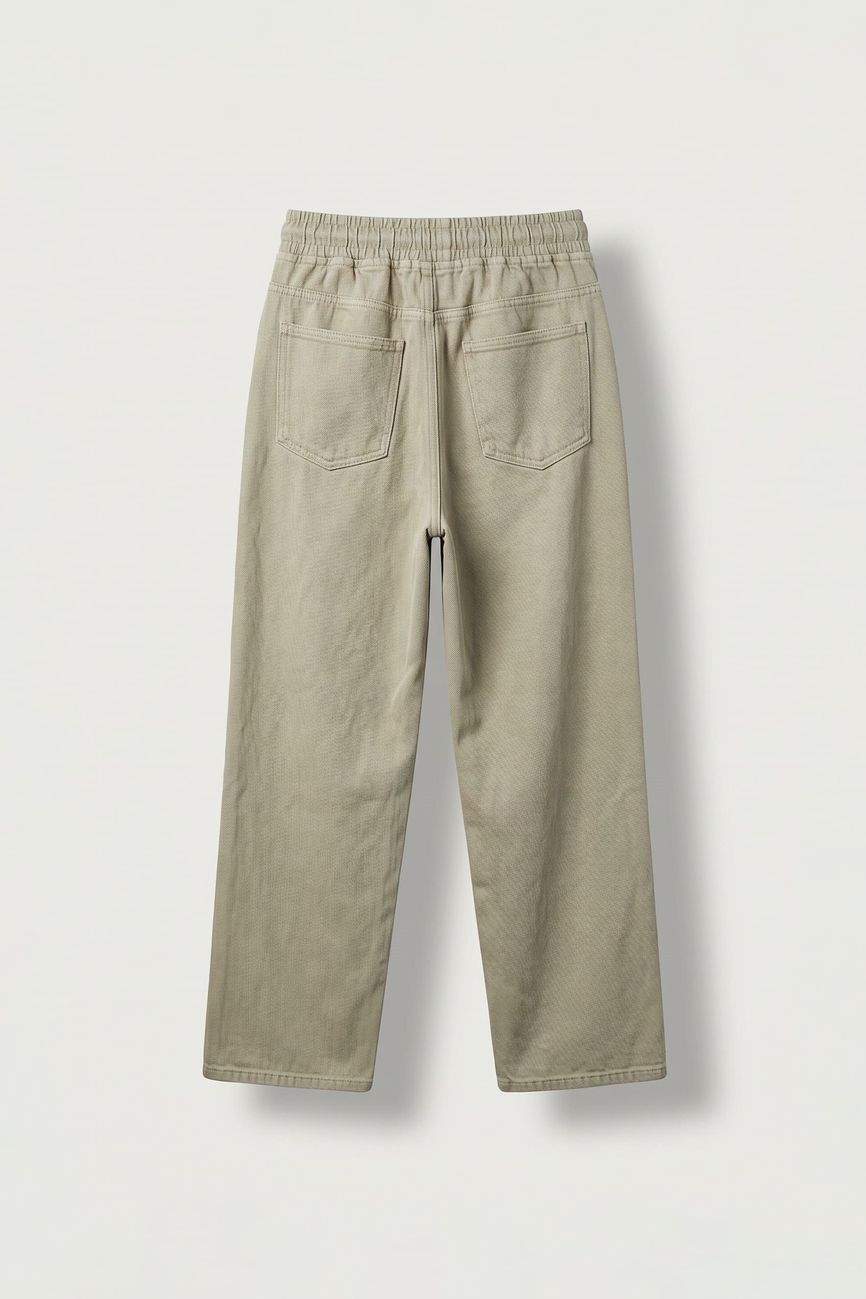 Erkek Baggy Fit Gabardin Kumaş Pantolon Haki