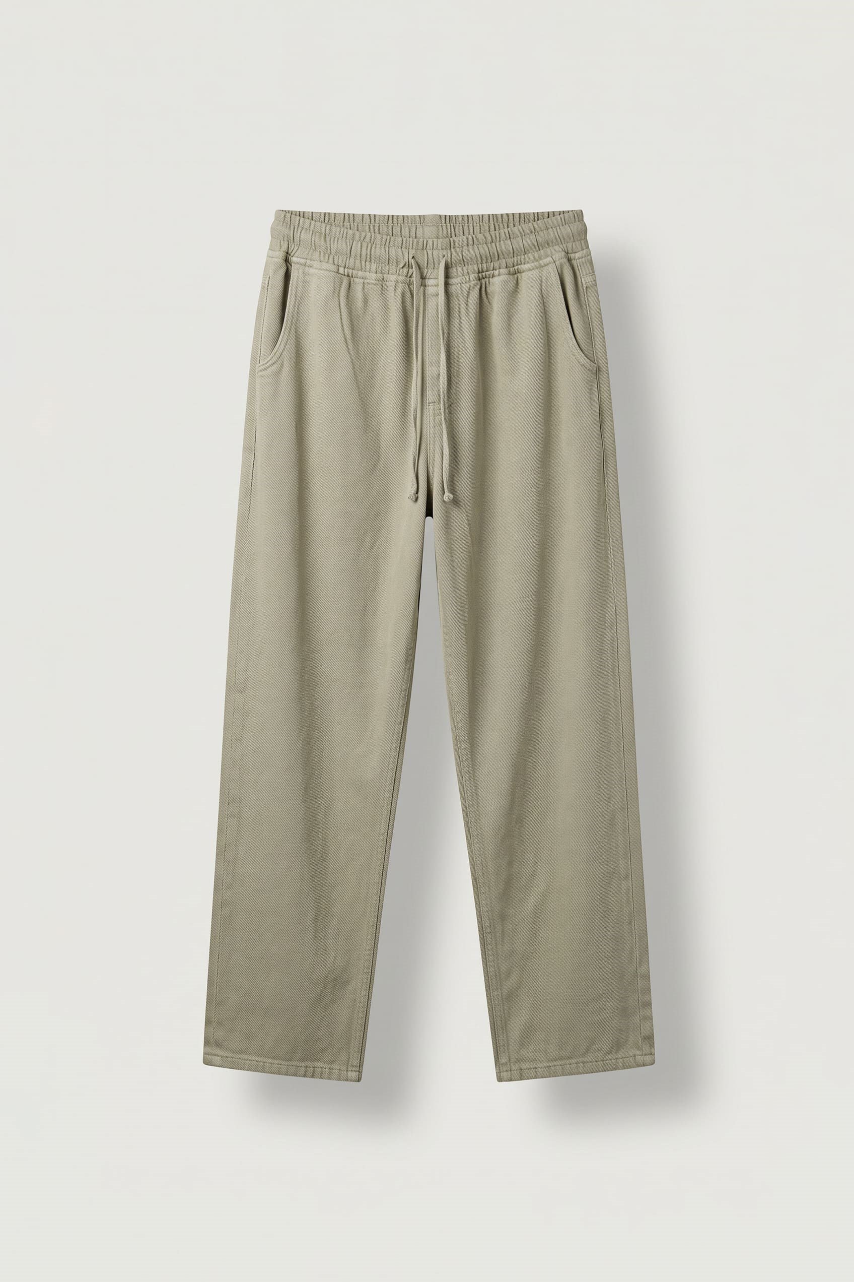Erkek Baggy Fit Gabardin Kumaş Pantolon Haki