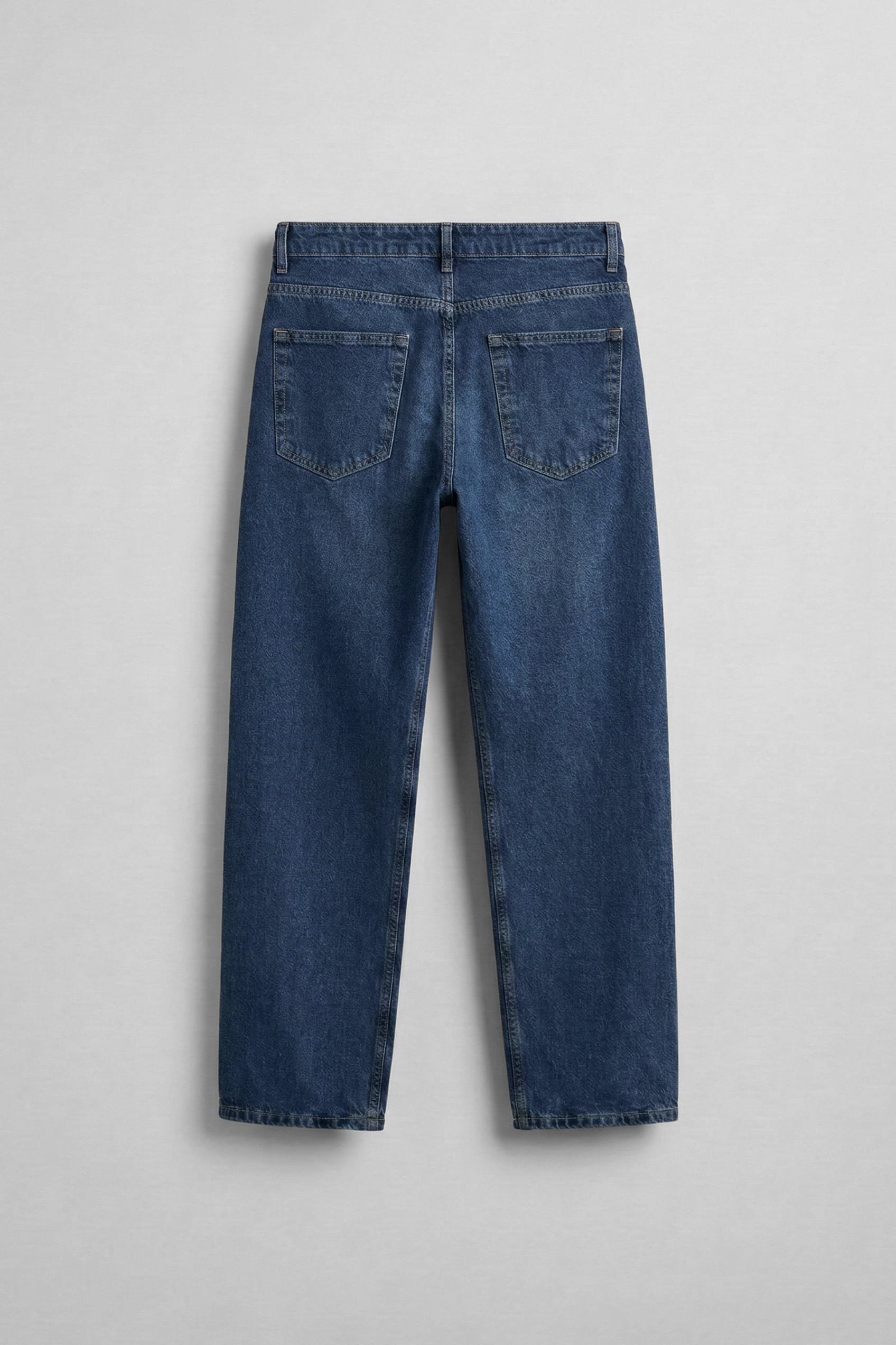 Erkek Baggy Fit Jean Koyu Mavi