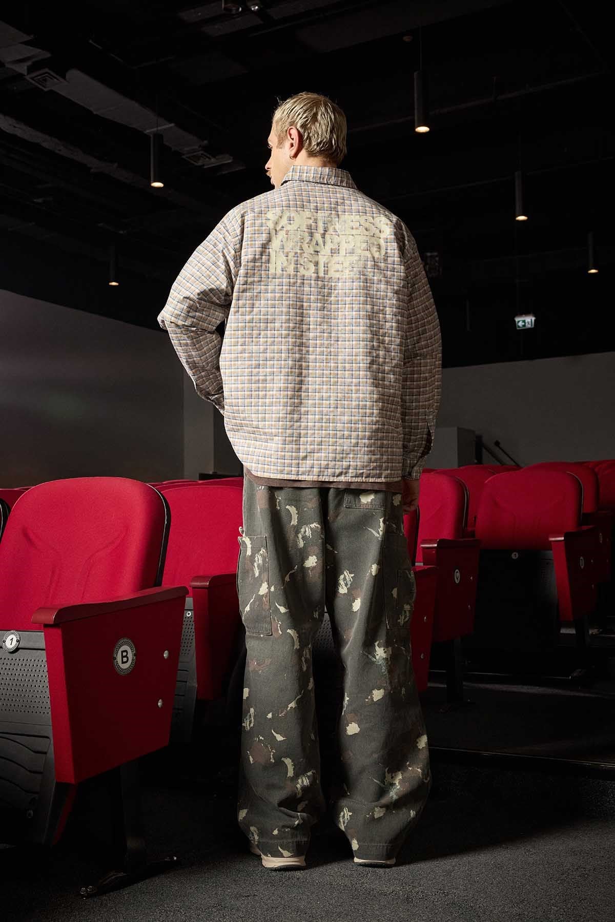 Erkek Baggy Fit Kamuflajlı Kargo Cepli Jean Pantolon Haki