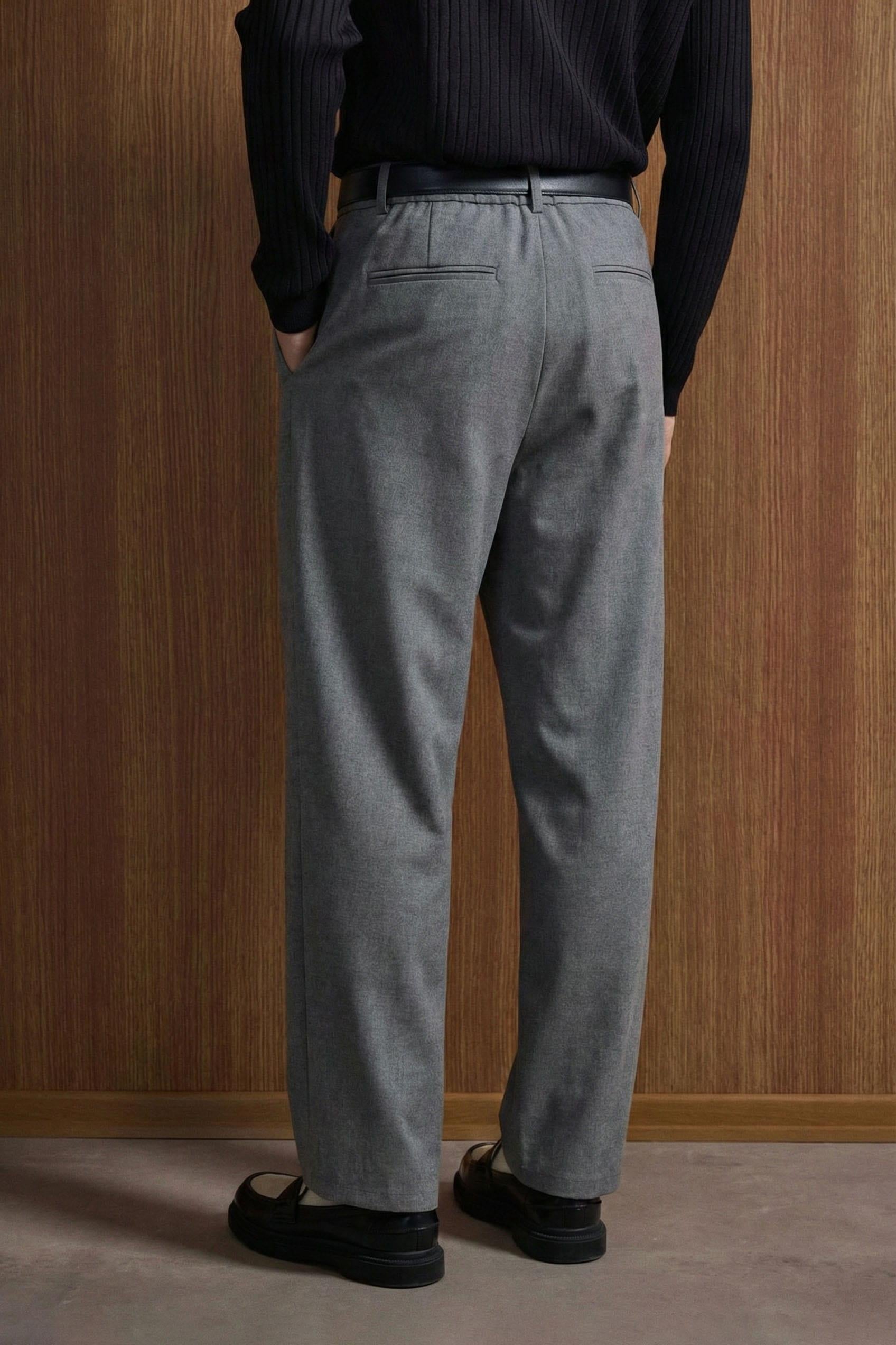 Erkek Baggy Fit Kumaş Pantolon Antrasit