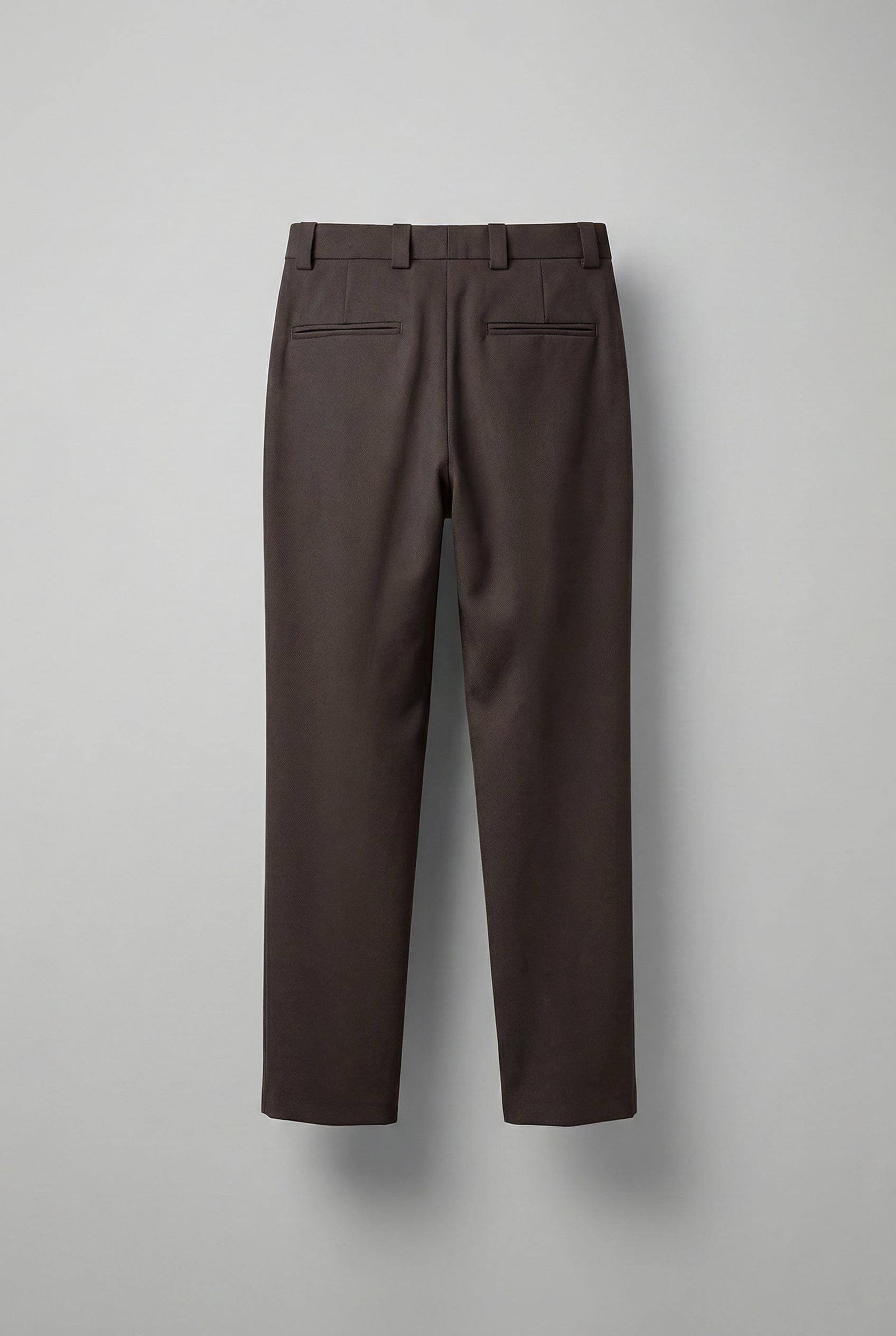 Erkek Baggy Fit Kumaş Pantolon Kahverengi