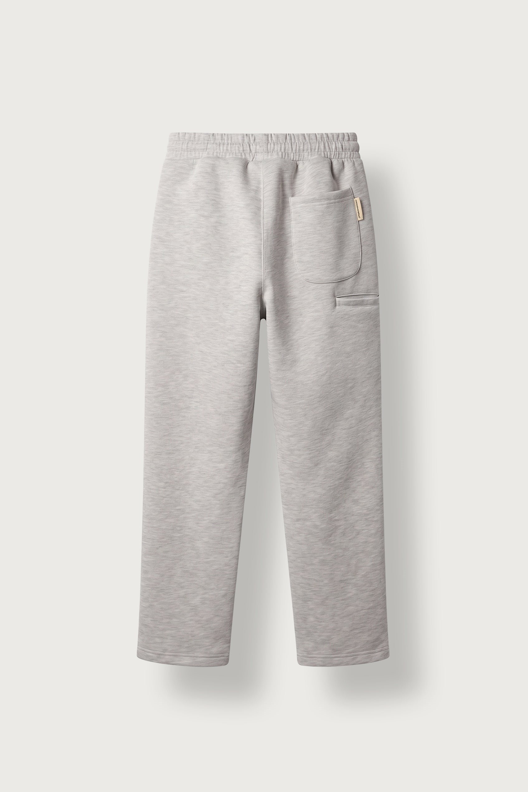 Erkek Baggy Fit Ön Dikiş Detaylı Scuba Eşofman Altı Gri Melanj