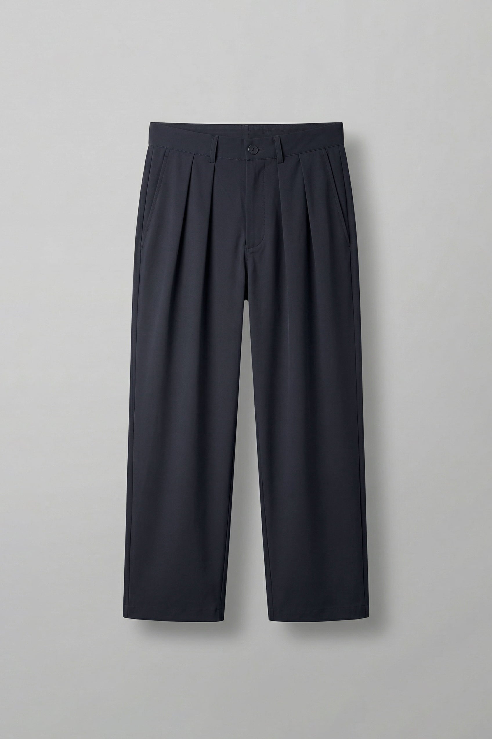 Erkek Baggy Fit Pileli Esnek Pantolon Lacivert