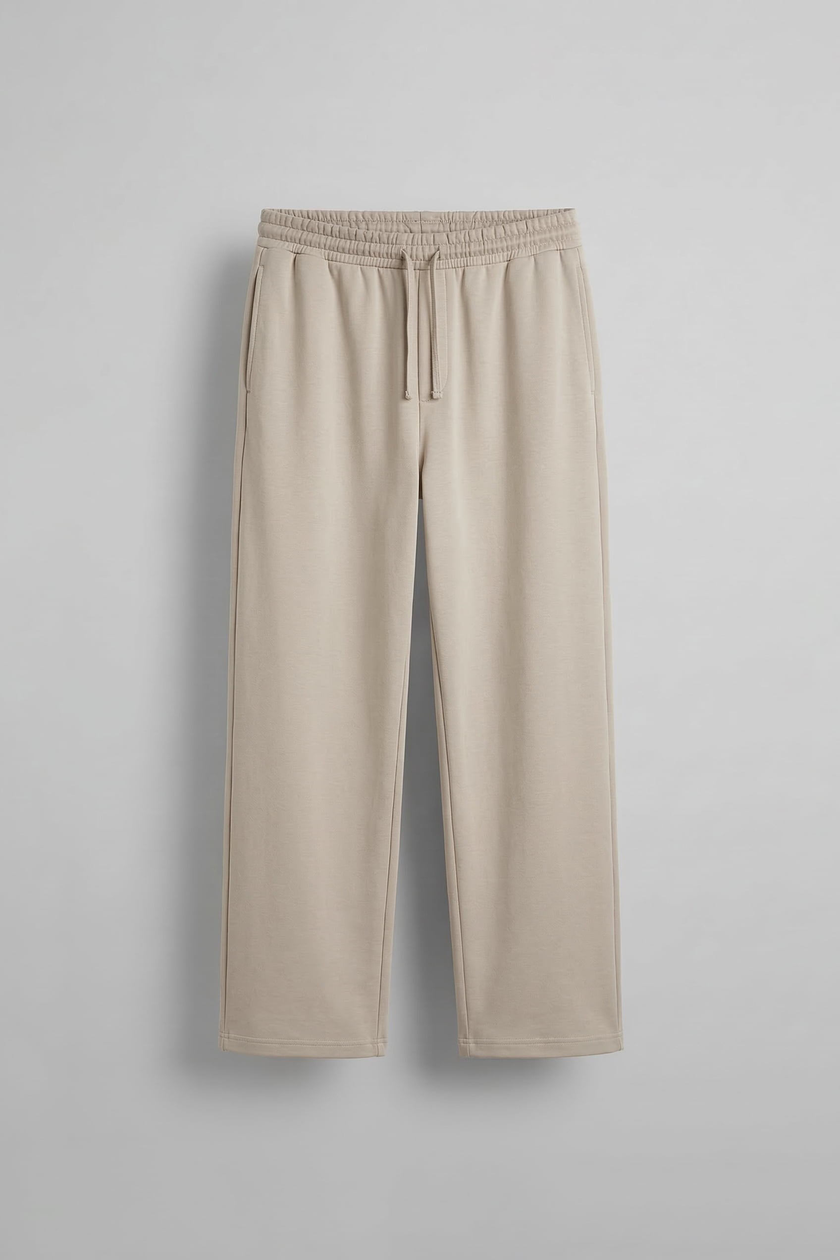 Erkek Baggy Fit Rahat Kesim Esnek Kumaş Eşofman Altı Bej