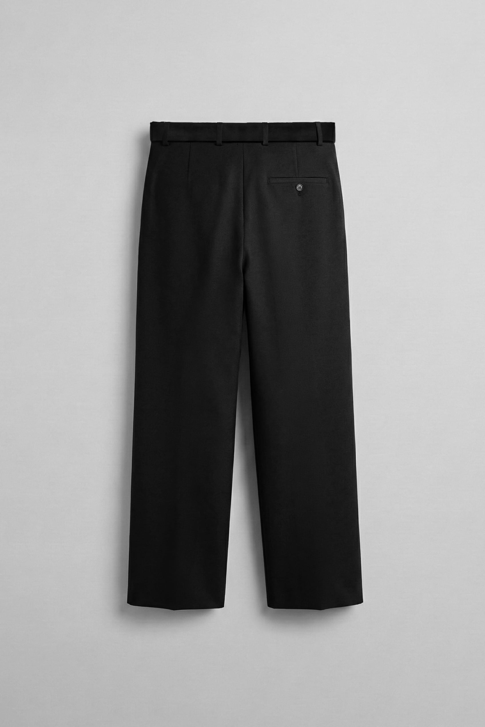 Erkek Baggy Fit Smart Casual Kemerli Pantolon Siyah