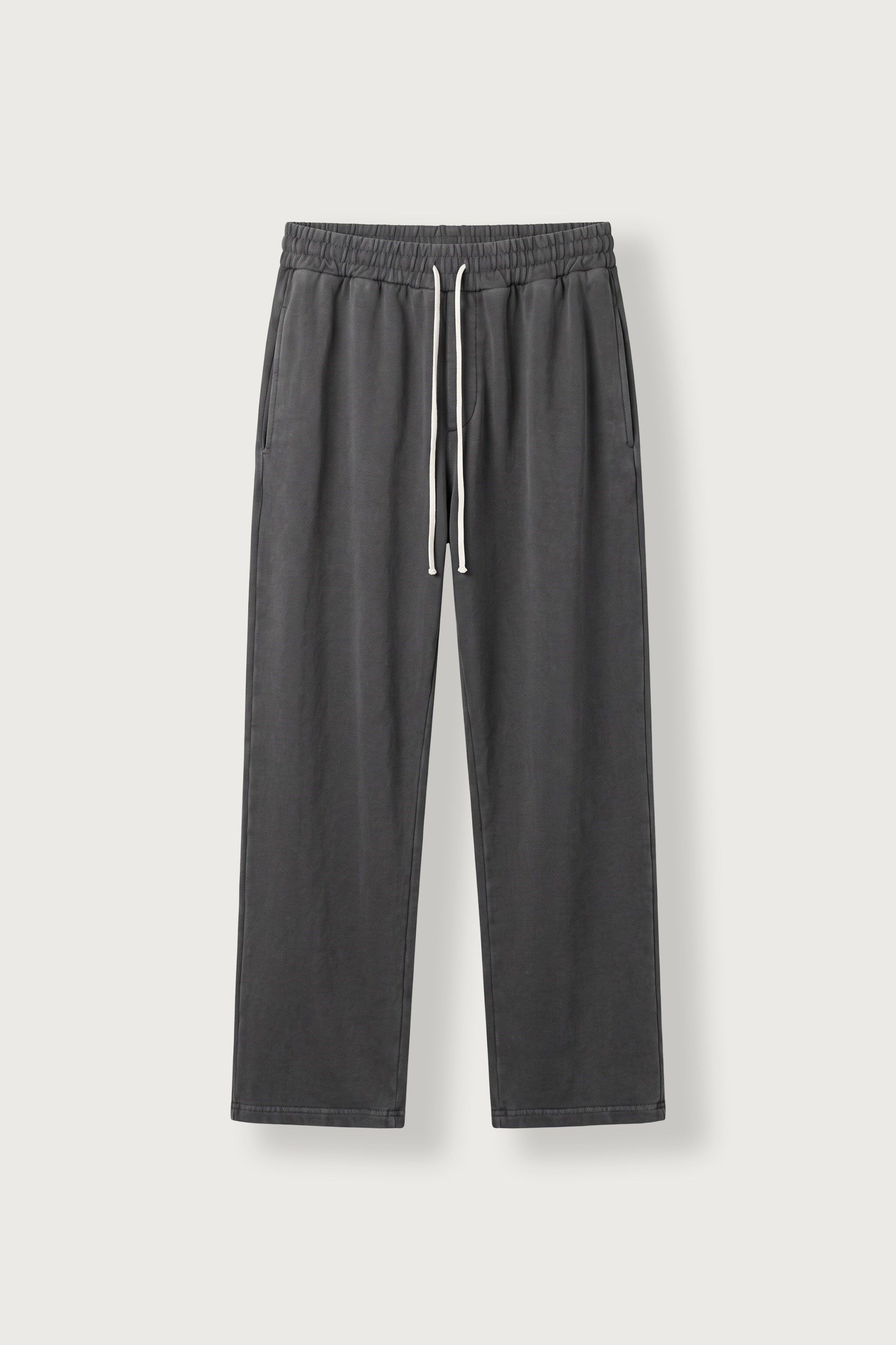 Erkek Baggy Fit Yıkamalı Pamuklu Eşofman Altı Siyah