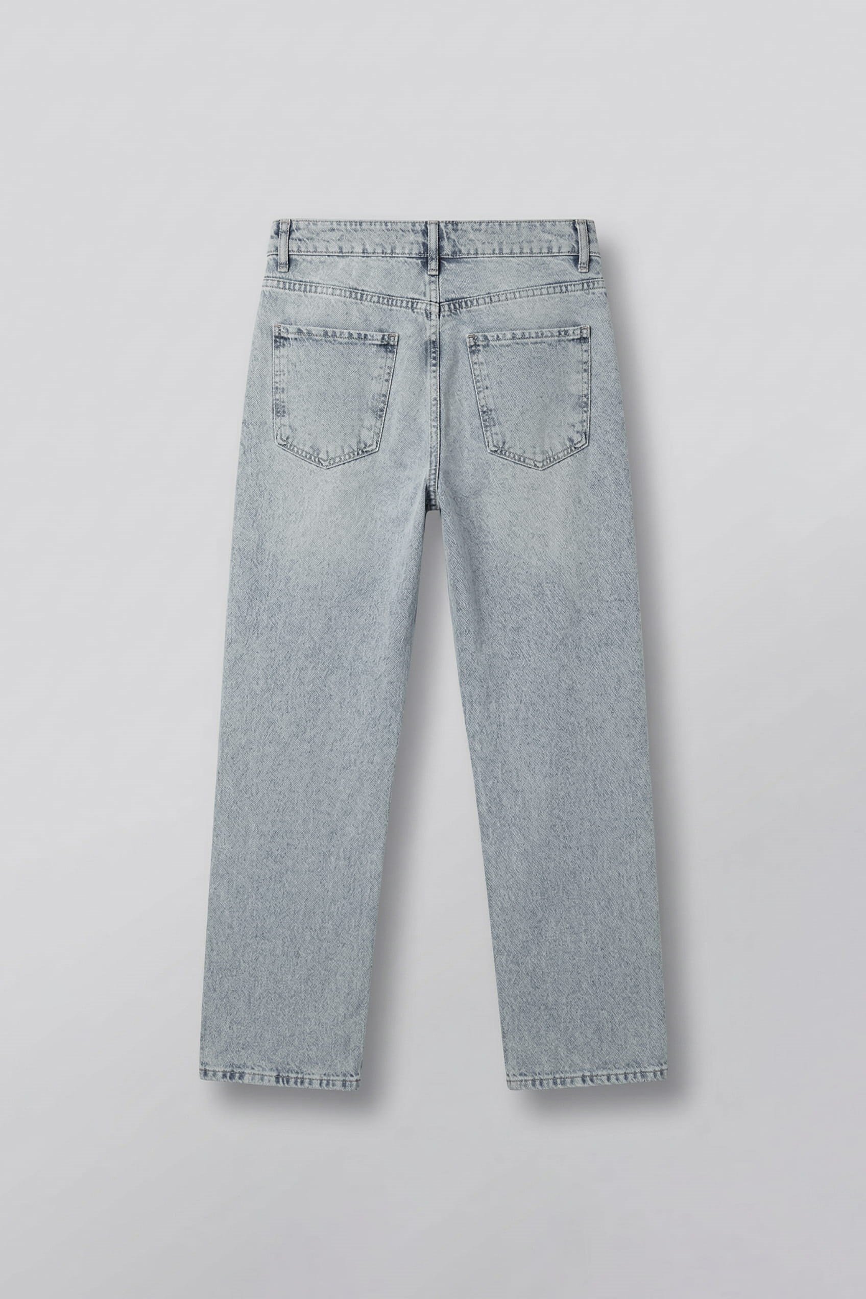 Erkek Baggy Fit Yıkamalı Rahat Kesim Jean Pantolon Buz Mavi