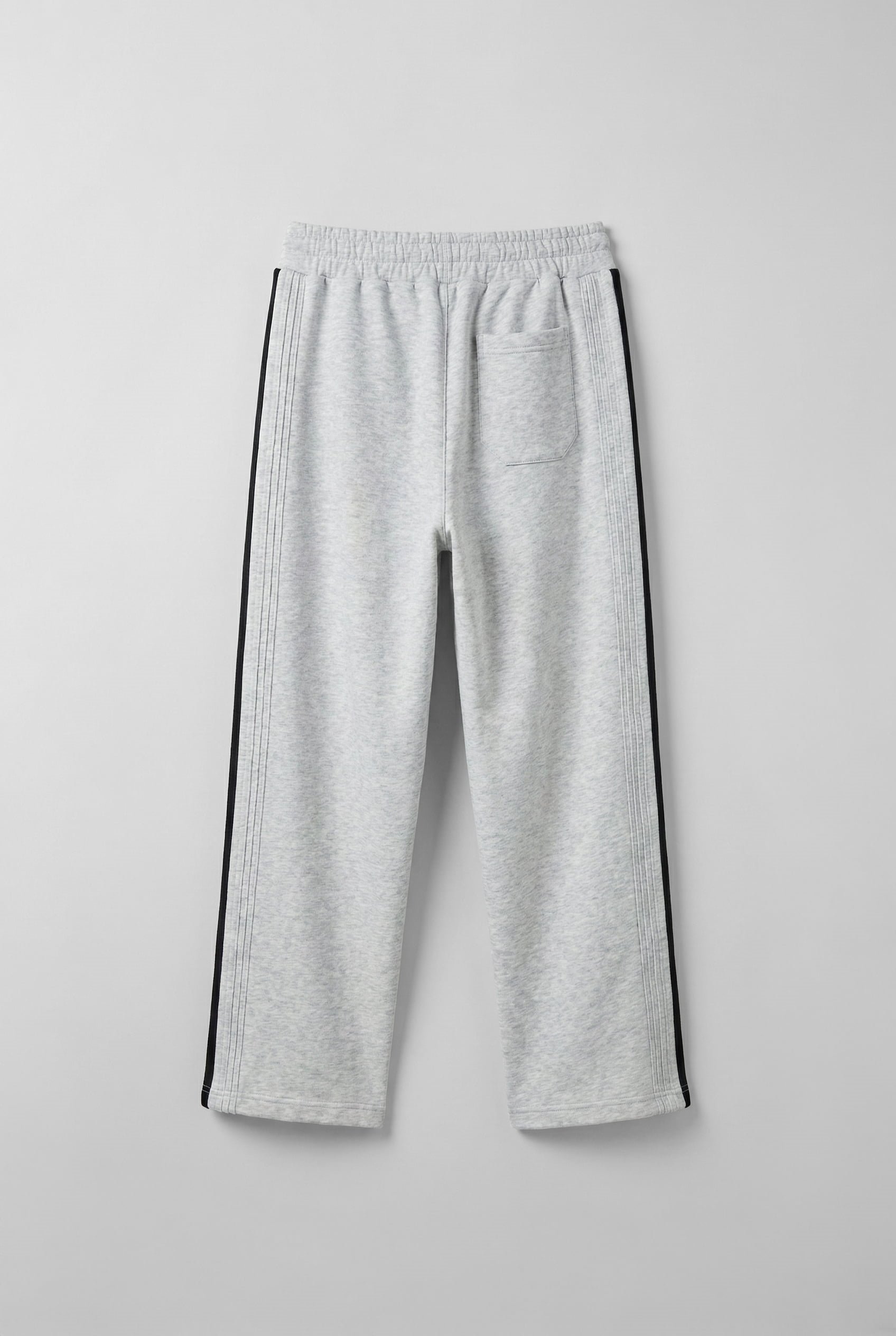 Erkek Baggy Şerit Detaylı Eşofman Altı Gri